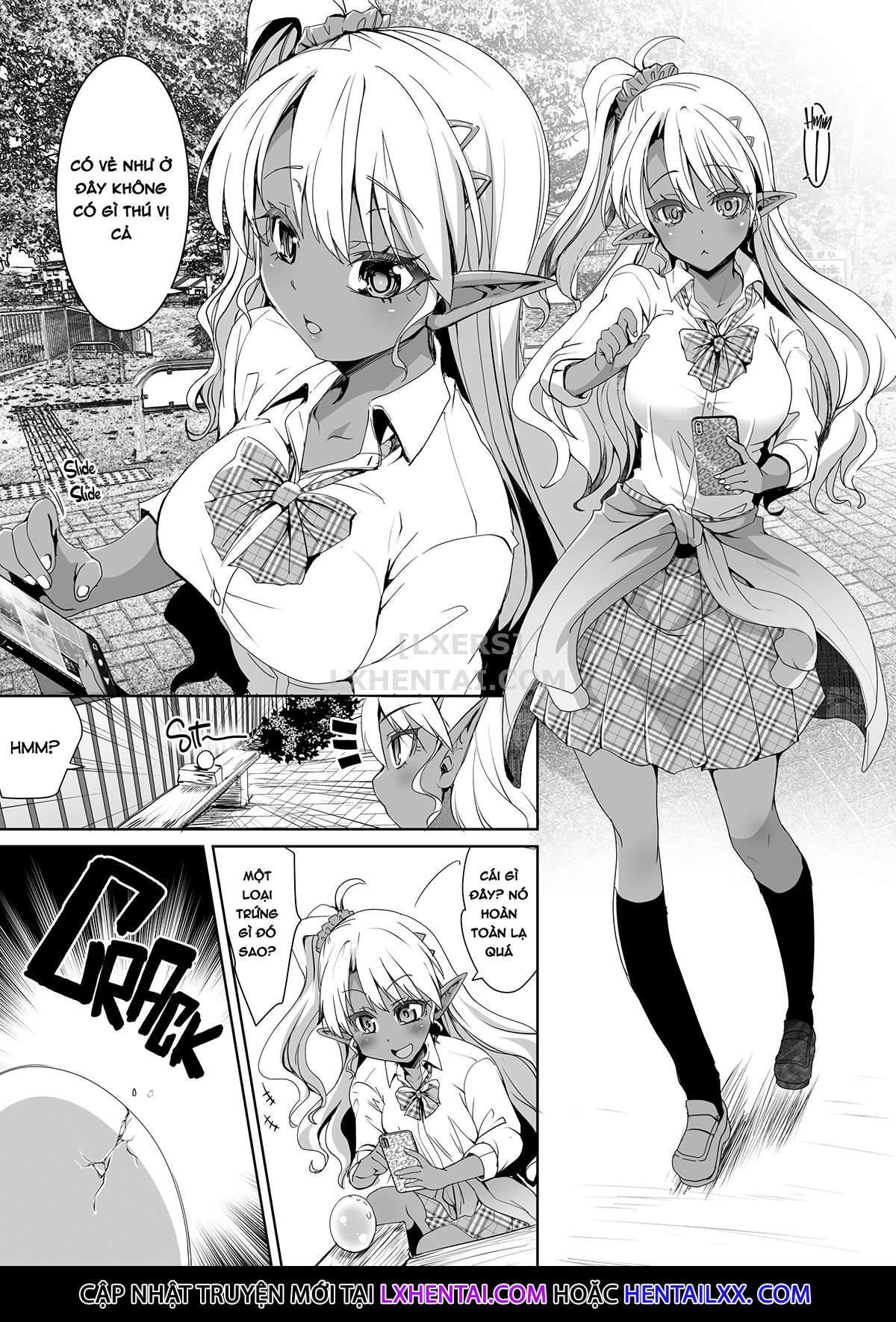 Đọc truyện hentai JK Dark Elf Shokushu o Kau! - Oneshot