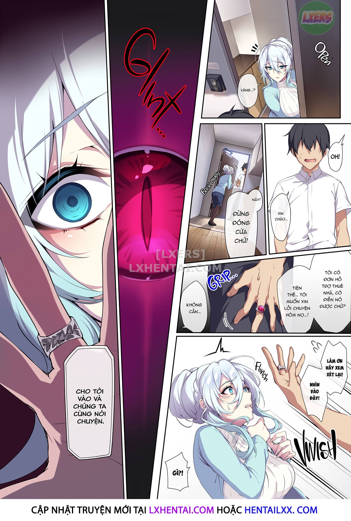 Đọc truyện hentai Hitozukiai Ga Nigate Na Miboujin No Yukionna-San To Noroi No Yubiwa - Oneshot - Không che