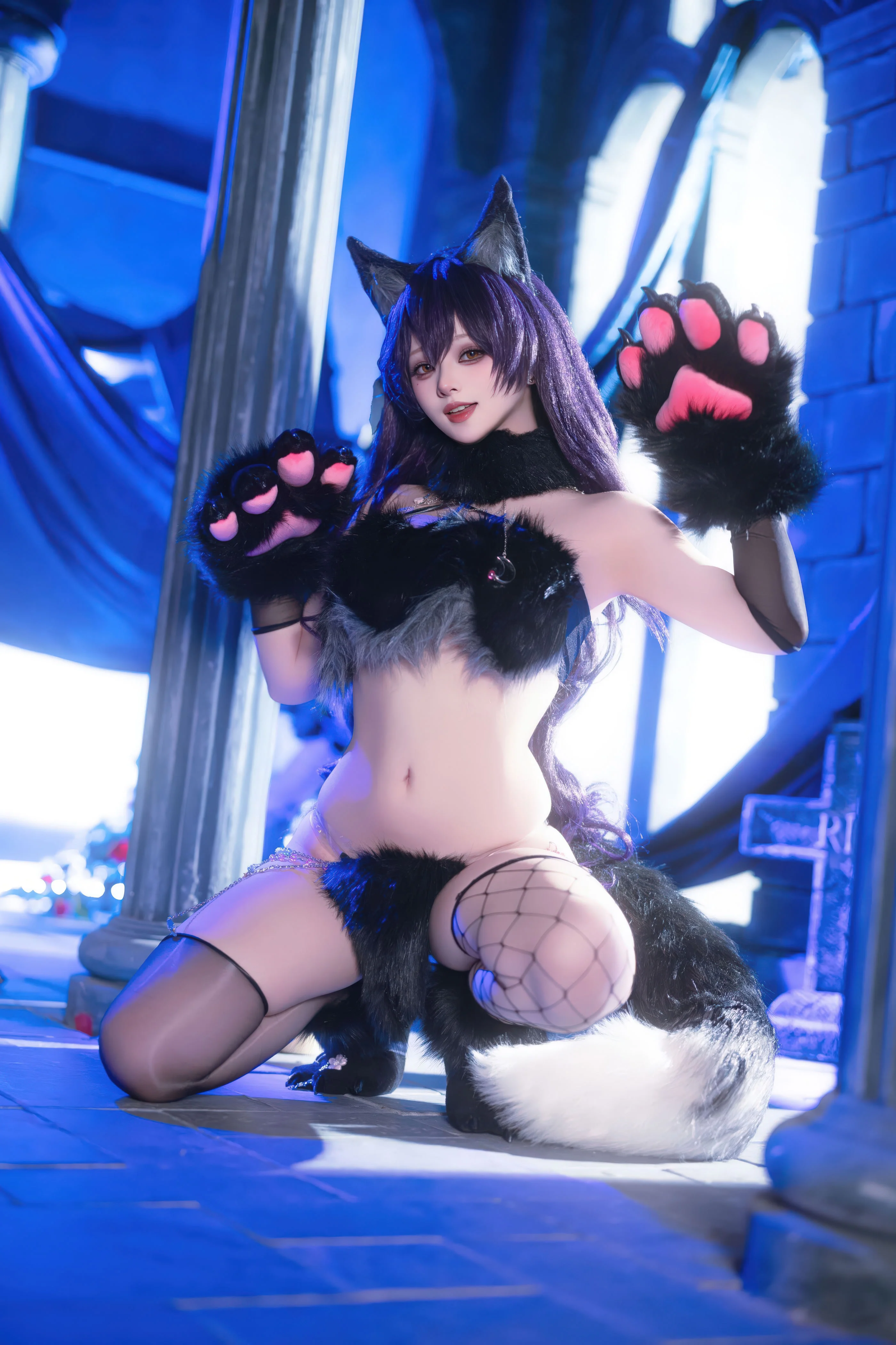 Đọc truyện hentai Tuyển tập Albums siêu phẩm Cosplay - Chap 1344 - Yukako - Azur Lane Atago Werewolf