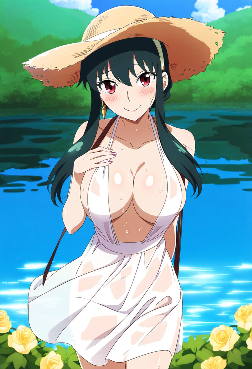 Đọc truyện hentai Tuyển tập Albums Art hentai - Chap 322 - Yor Forger AI illustration straw hat
