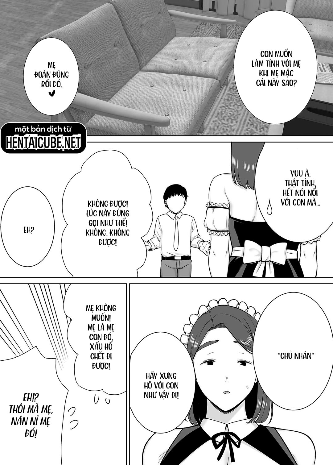 Đọc truyện hentai Mẹ là người phụ nữ mà tôi yêu - Chap 7B - Đồng phục hầu gái