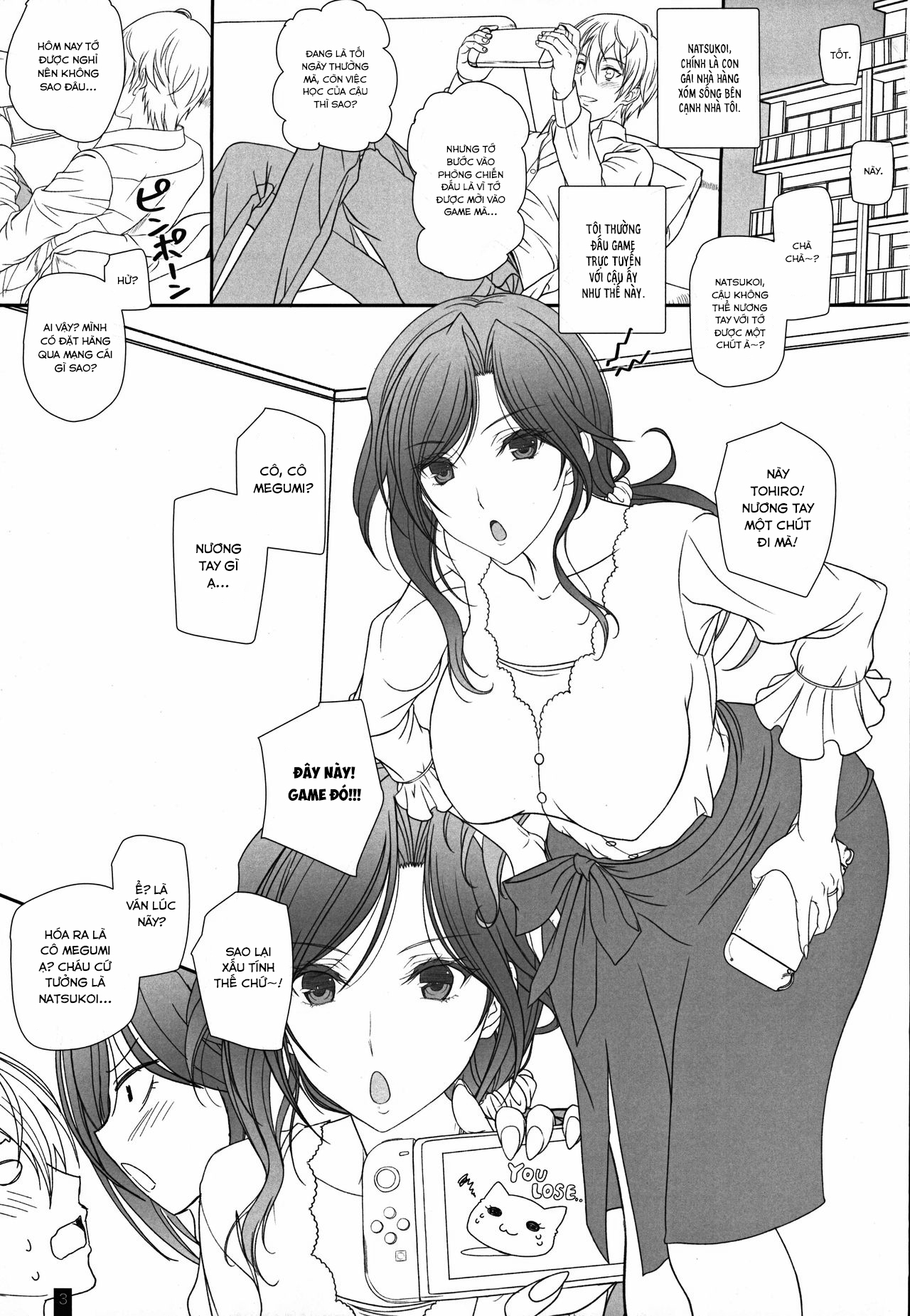 Đọc truyện hentai Otonari-san to no Love Love Ecchi Hitozuma Megumi-san - Oneshot
