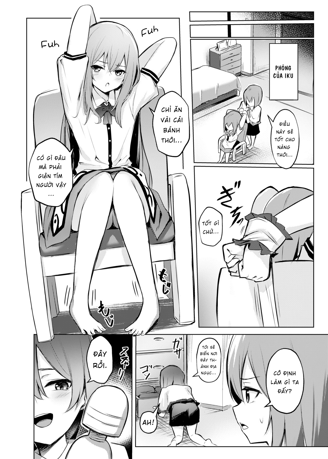 Đọc truyện hentai Tenshi-chan ga Iku-san ni Oshioki sareru Hon (Touhou Project) - Oneshot