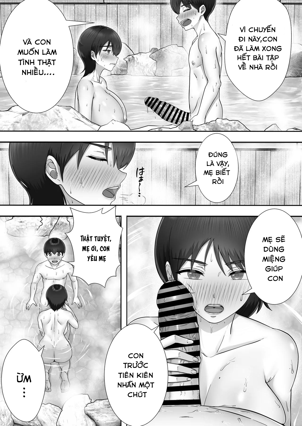 Đọc truyện hentai Daisuki Kaa-chan to Onsen Haramase Ryokou - Oneshot