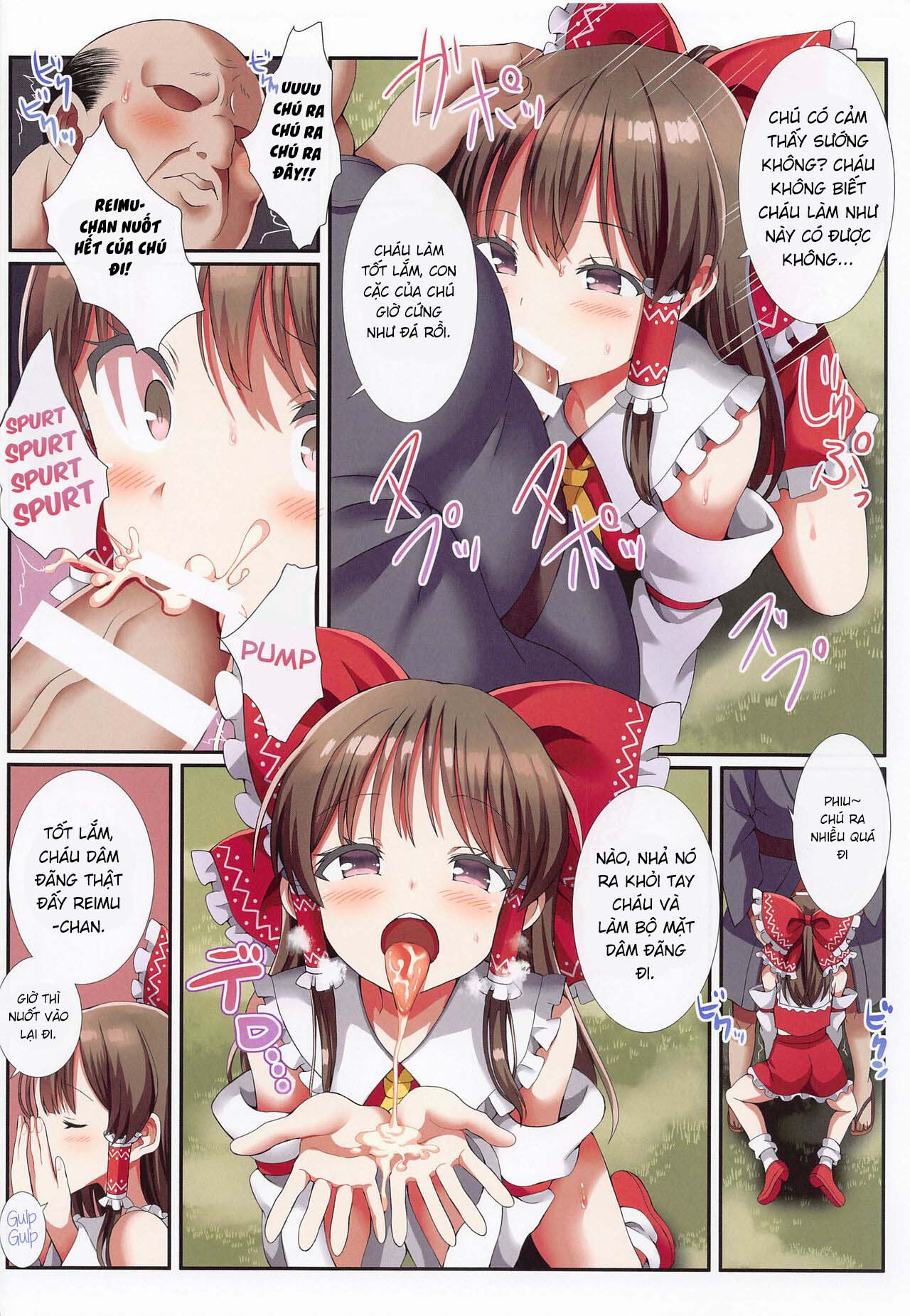 Đọc truyện hentai Miko-san bé nhỏ của Hakurei và những bụi cây bí mật - Oneshot