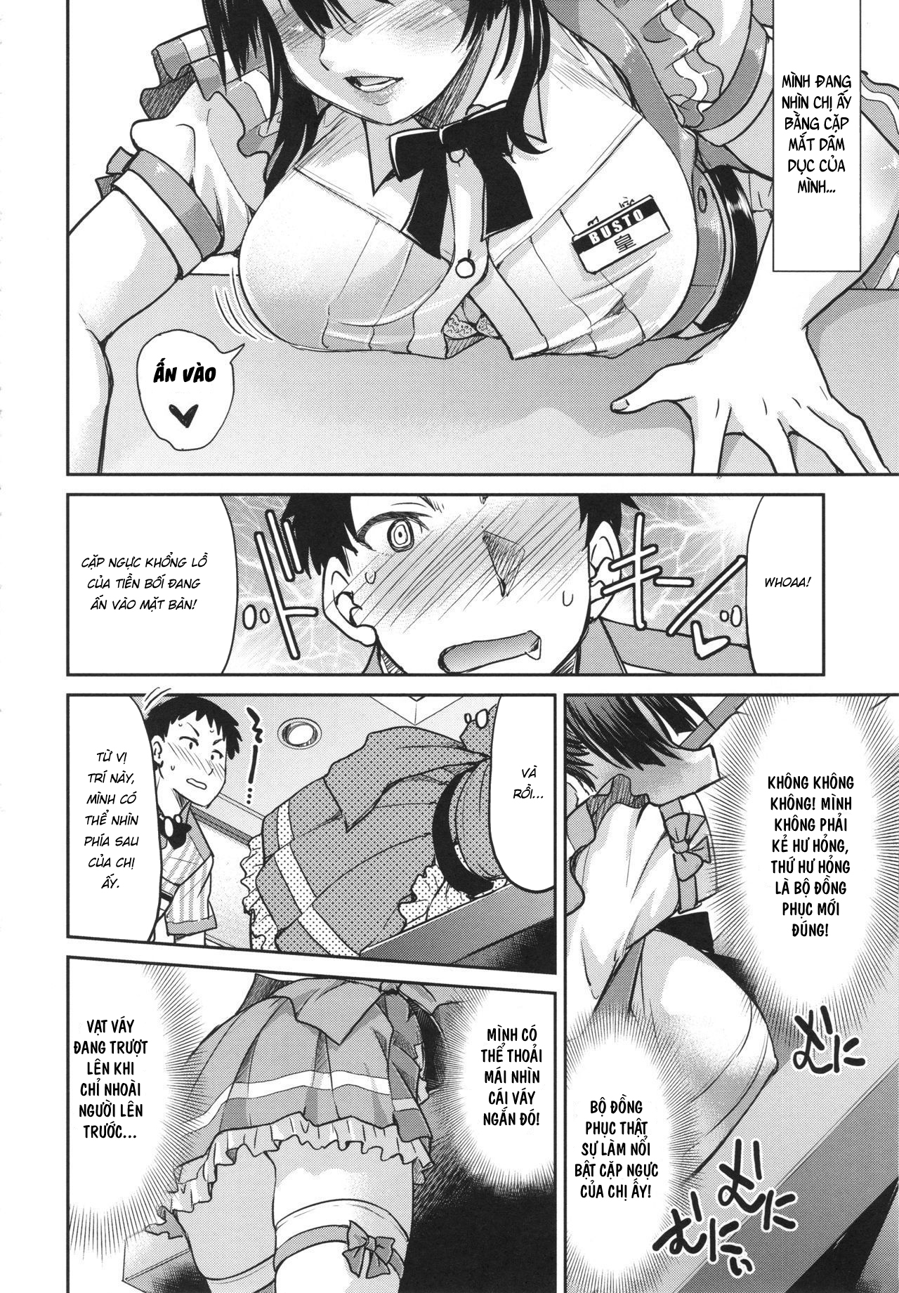 Đọc truyện hentai Toretate Famiresu Senpai wo Gyuutto Shibatta Gochisou Don - Oneshot