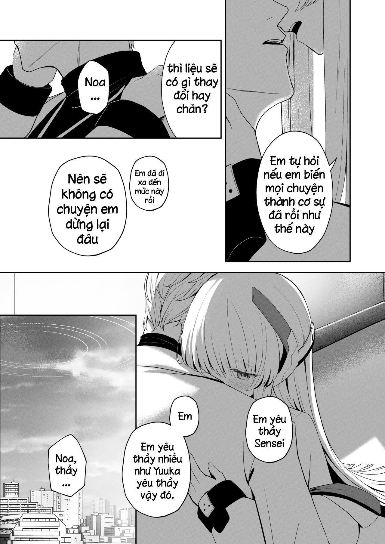 Đọc truyện hentai Noa nhận thấy Yuuka và Sensei ngày càng thân thiết - Oneshot