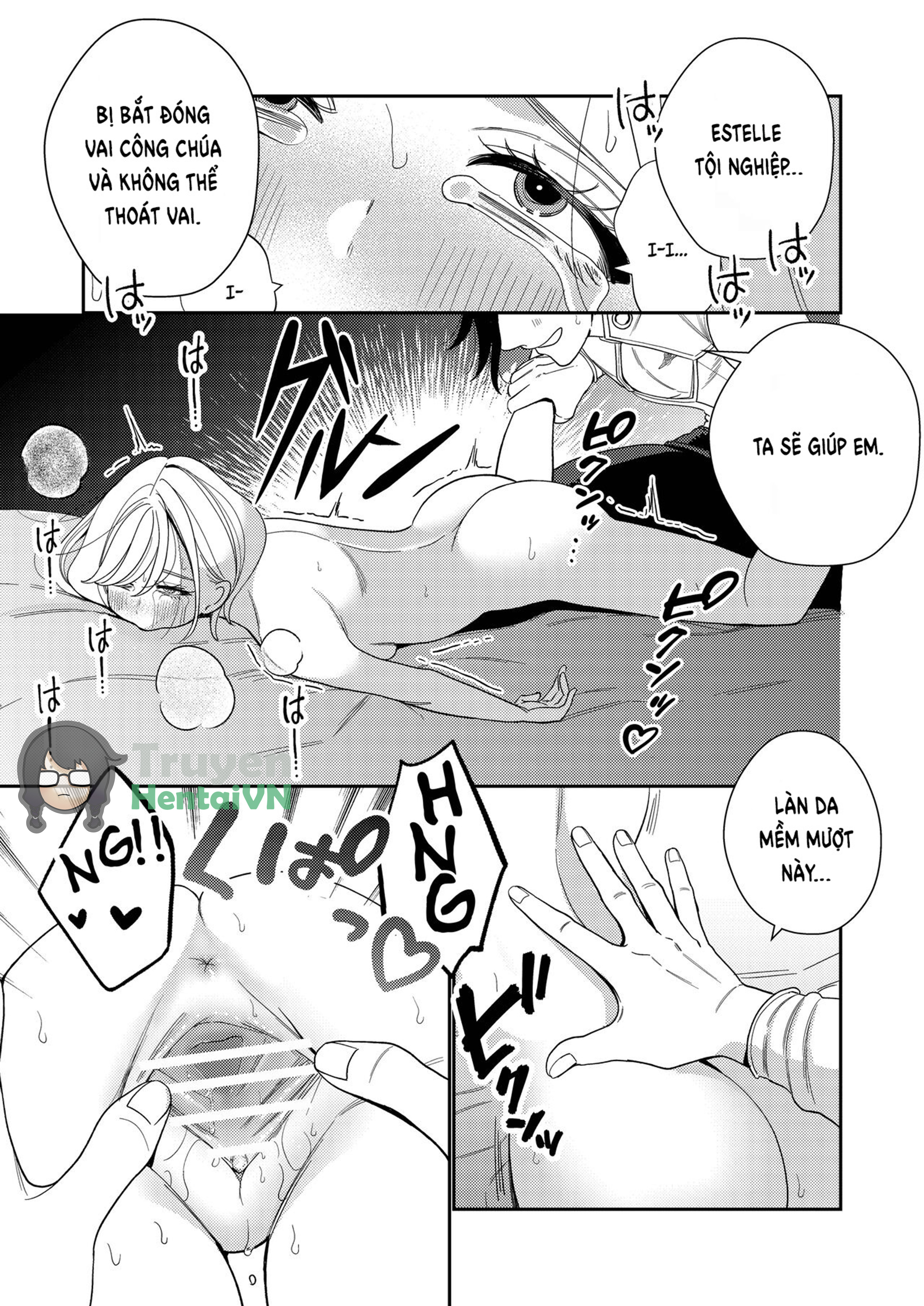 Đọc truyện hentai Seijo wa Tekikoku no Ou ni Otosareru - Oneshot