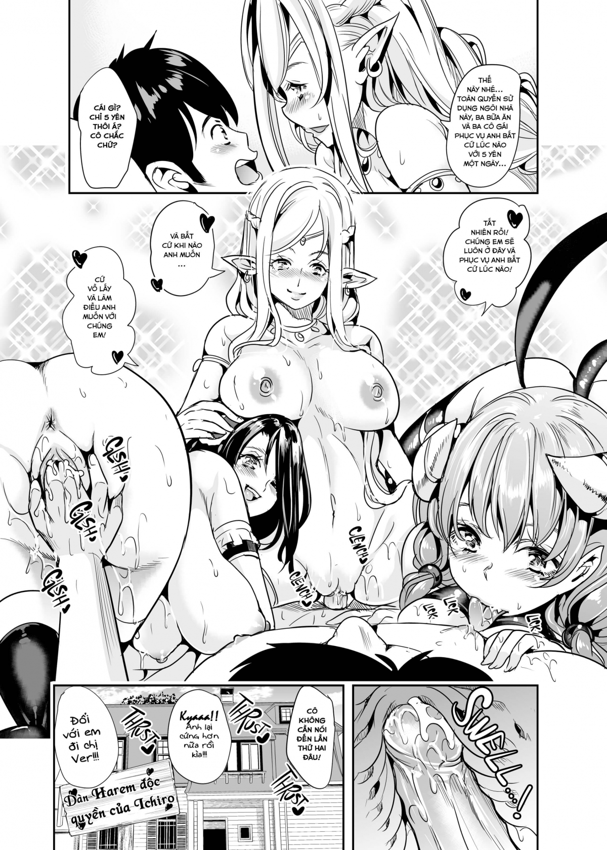 Đọc truyện hentai Dàn Harem tại dị giới - Chap 1