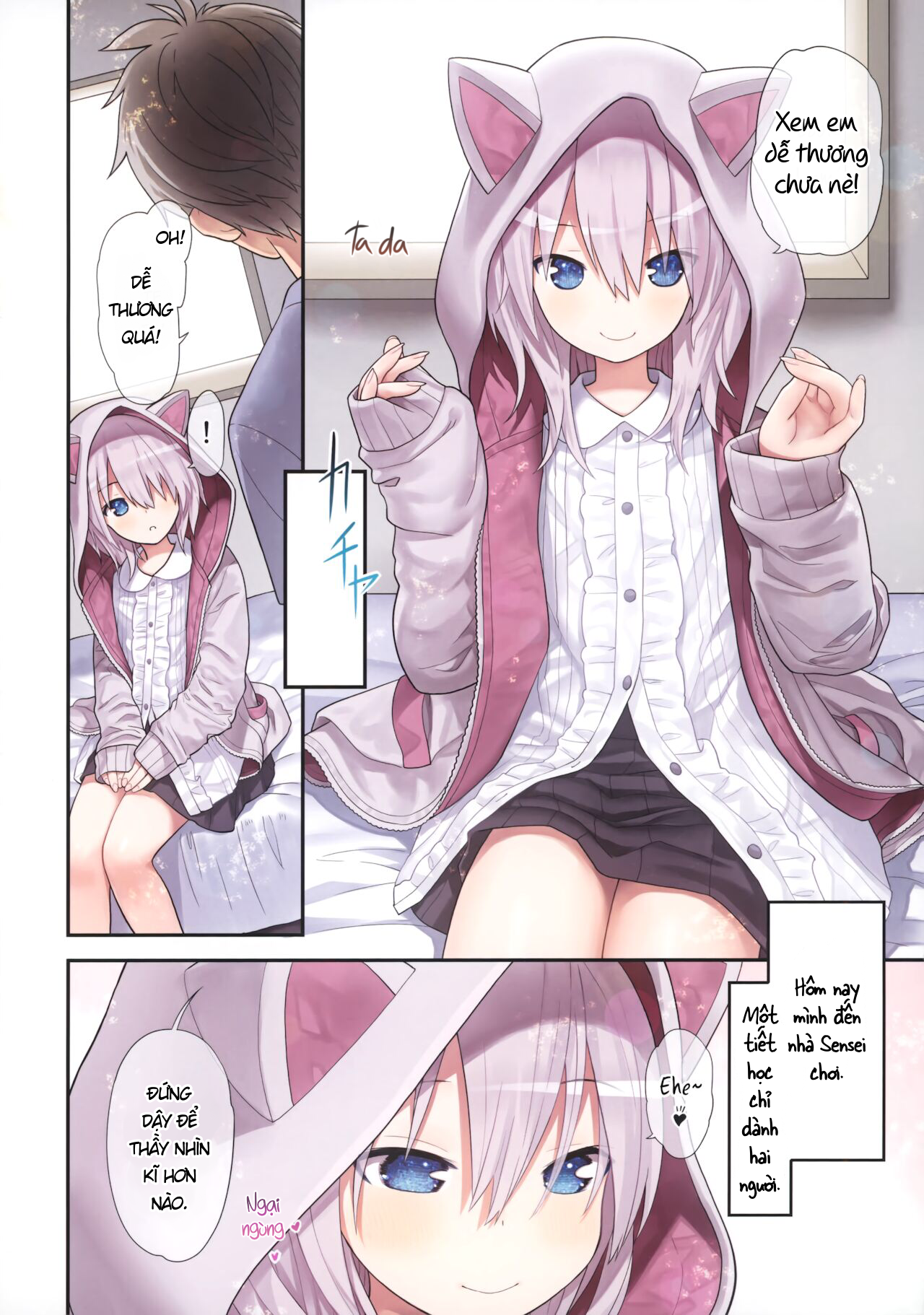 Đọc truyện hentai Sensei, tôi và chiếc áo hoodie tai mèo - Oneshot