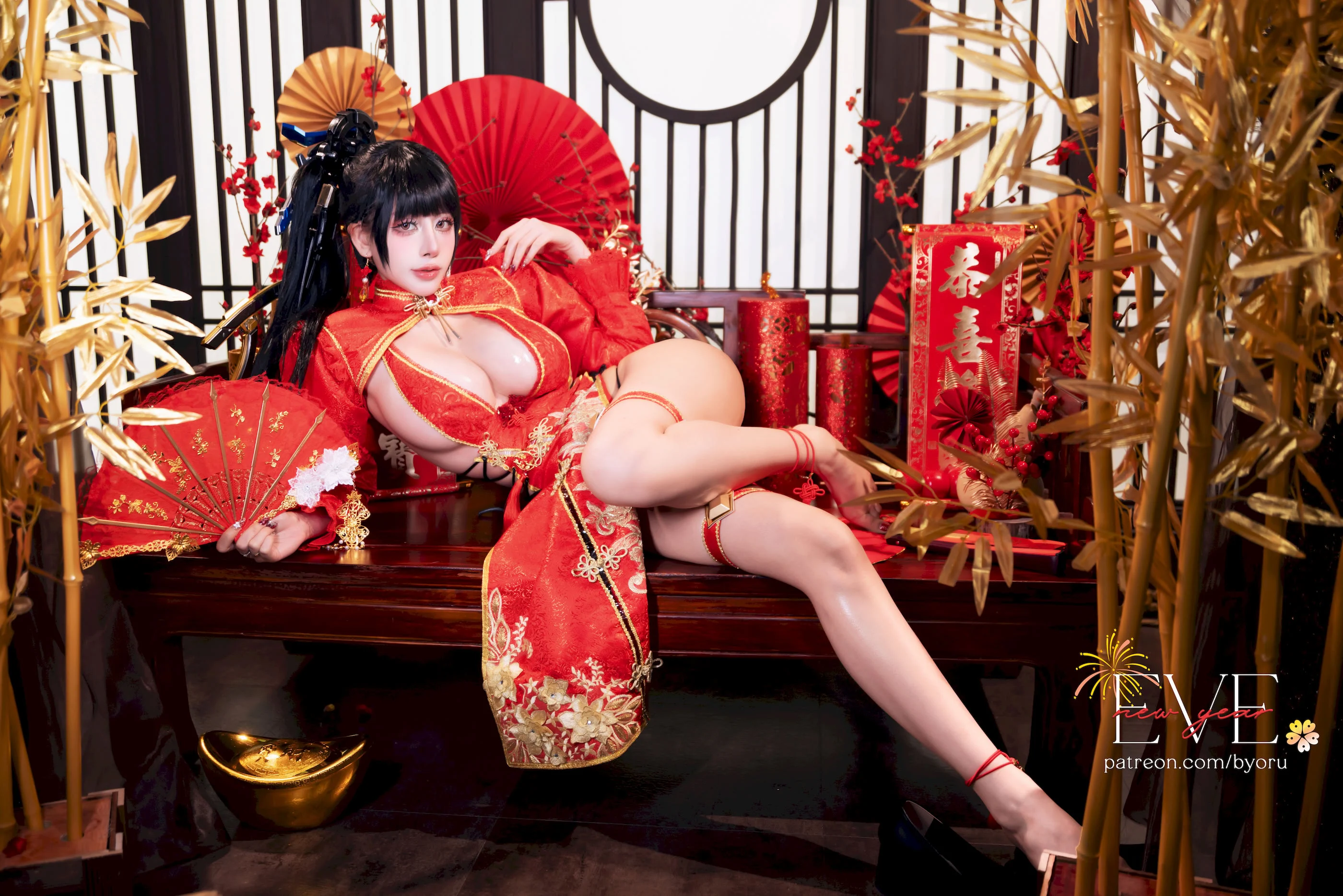 Đọc truyện hentai Tuyển tập Albums siêu phẩm Cosplay - Chap 1391 - Byoru - Eve New Year Qipao