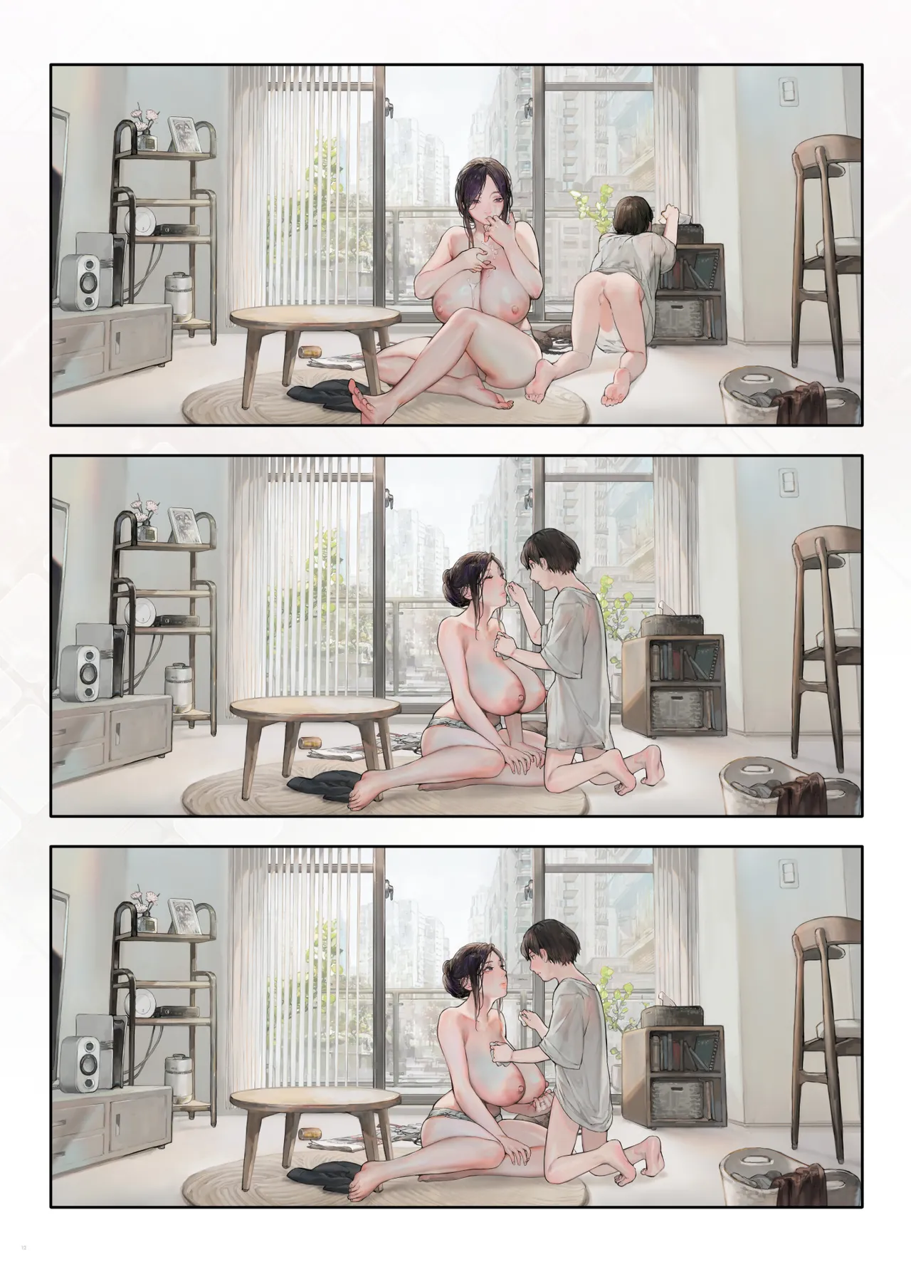 Đọc truyện hentai [COMEX (Zhen Lu)] The neighbor's wife seems bored at home on her day off [Digital] - Oneshot