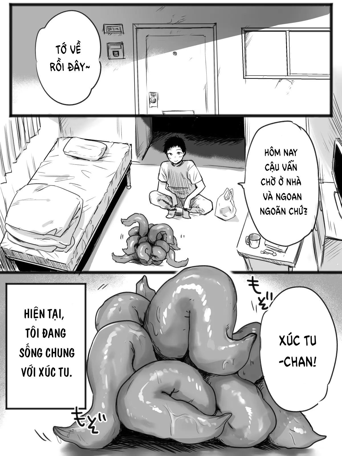 Đọc truyện hentai Sống chung với xúc tu - Oneshot