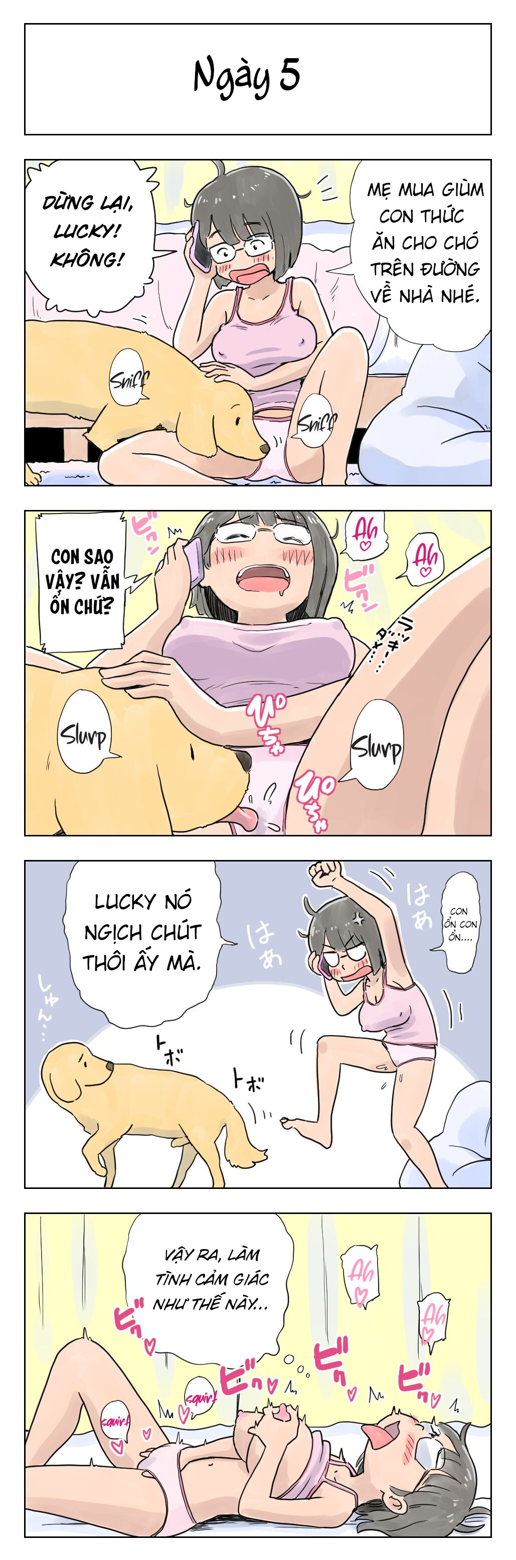 Đọc truyện hentai Gái đeo kính ngực bự sẽ làm tình với chó của cô ấy sau 100 ngày! - Part 1