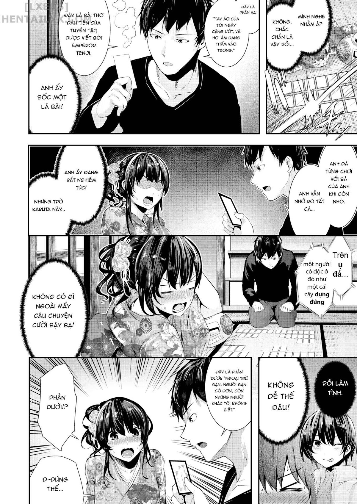 Đọc truyện hentai Milky Time (Trọn bộ) - Chap 5: Hundred Steamy Poems, One Winning Hand!