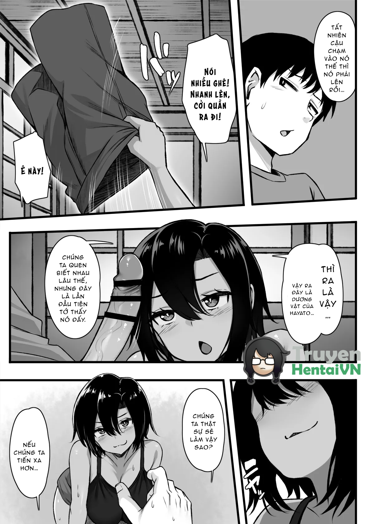 Đọc truyện hentai Makezu Girai na Osananajimi to H Shoubu suru Hanashi - Oneshot