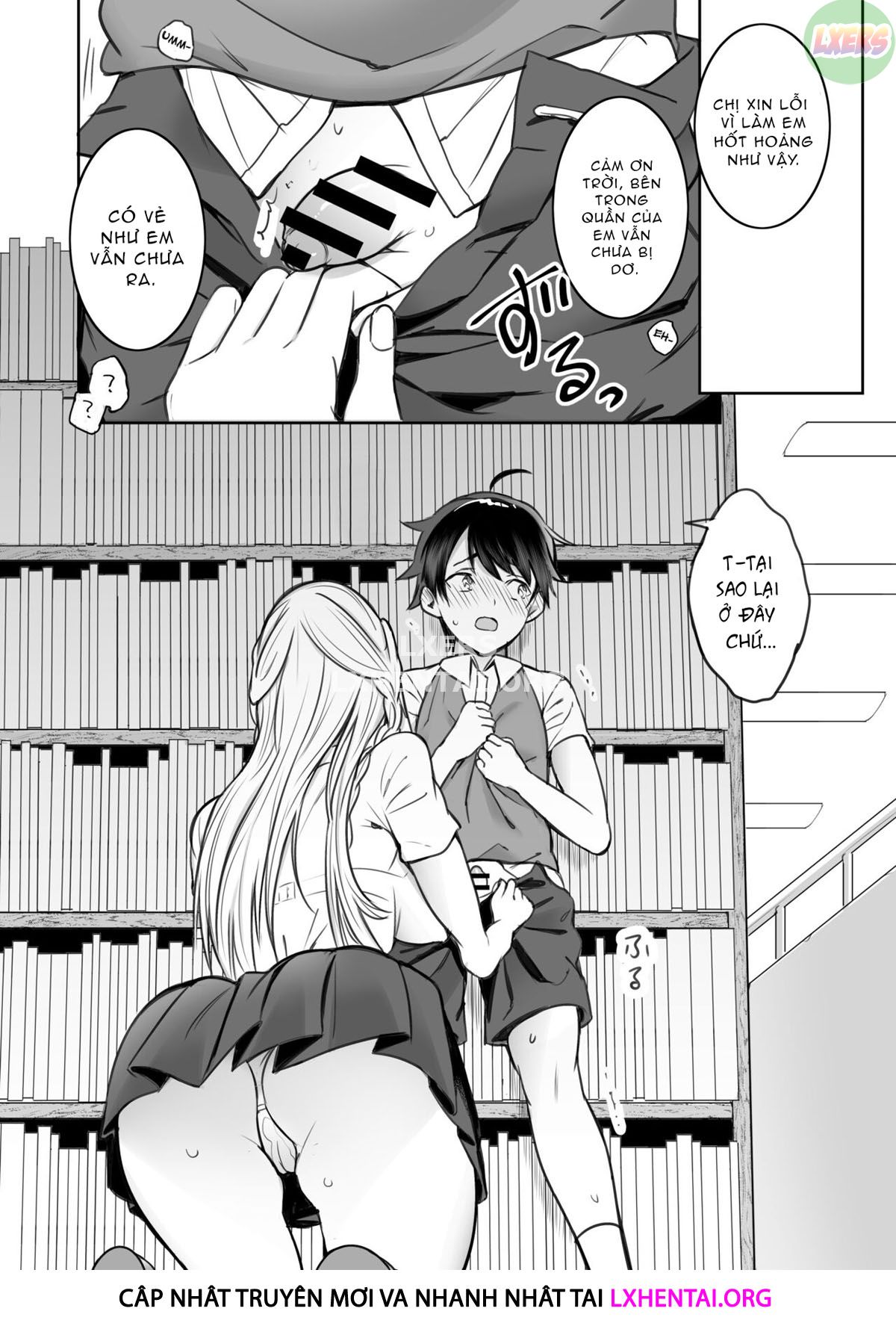 Đọc truyện hentai A Story About The Lewd Things The Onee-San I Met At The Library Does To Me - Oneshot