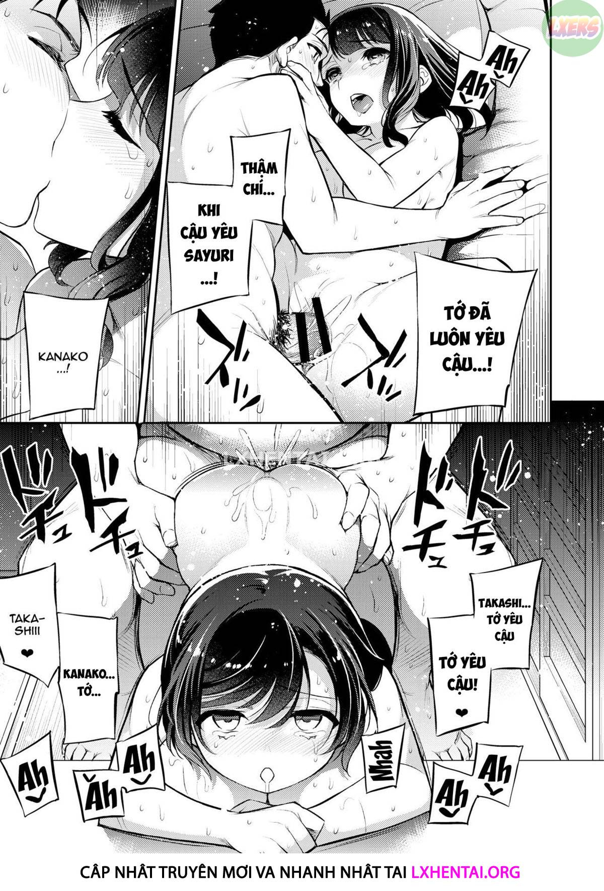Đọc truyện hentai Sayuri - Kareshi to Hatsu H Mokuzen ni Chikan ni NTR-reta Shoujo - Chap 6 - While She is NTRing Her Boyfriend He is Busy Fucking Her Best Friend