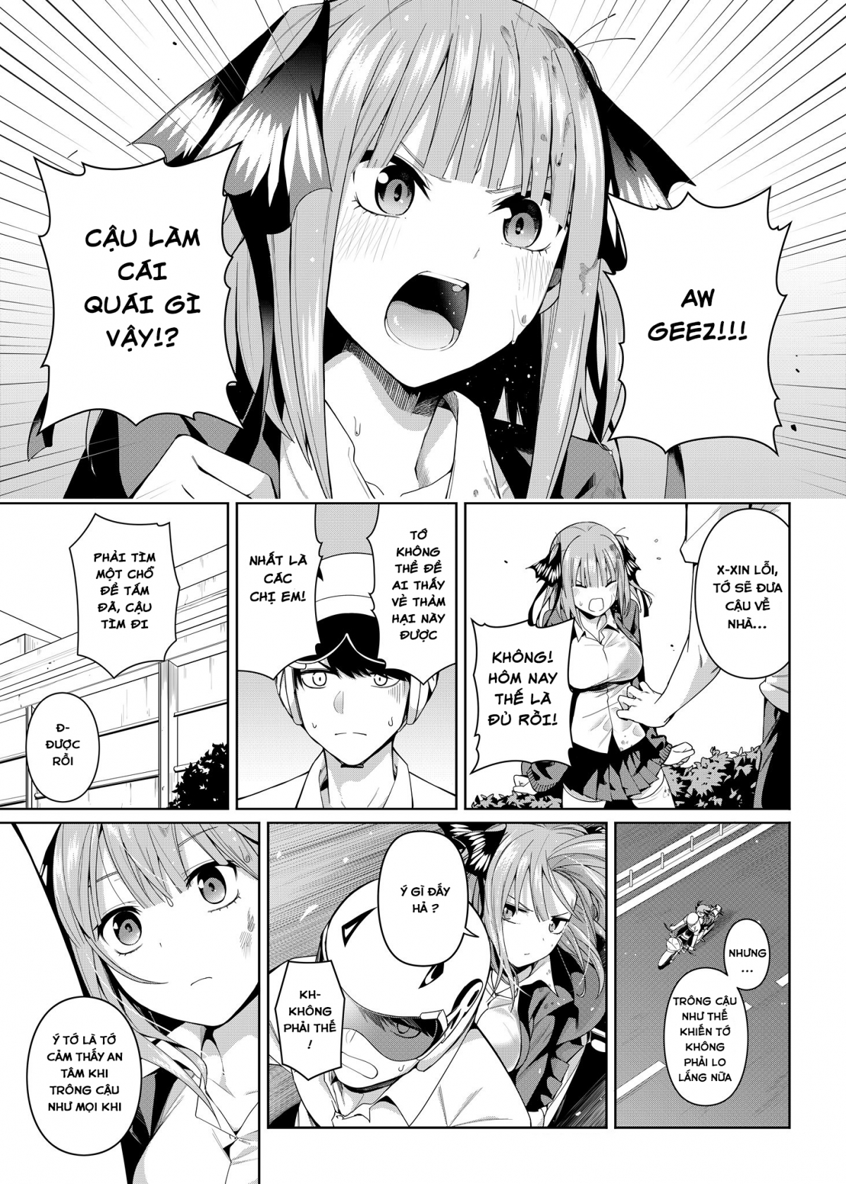 Đọc truyện hentai Nibun no Yuudou (Gotoubun no Hanayome) - Oneshot