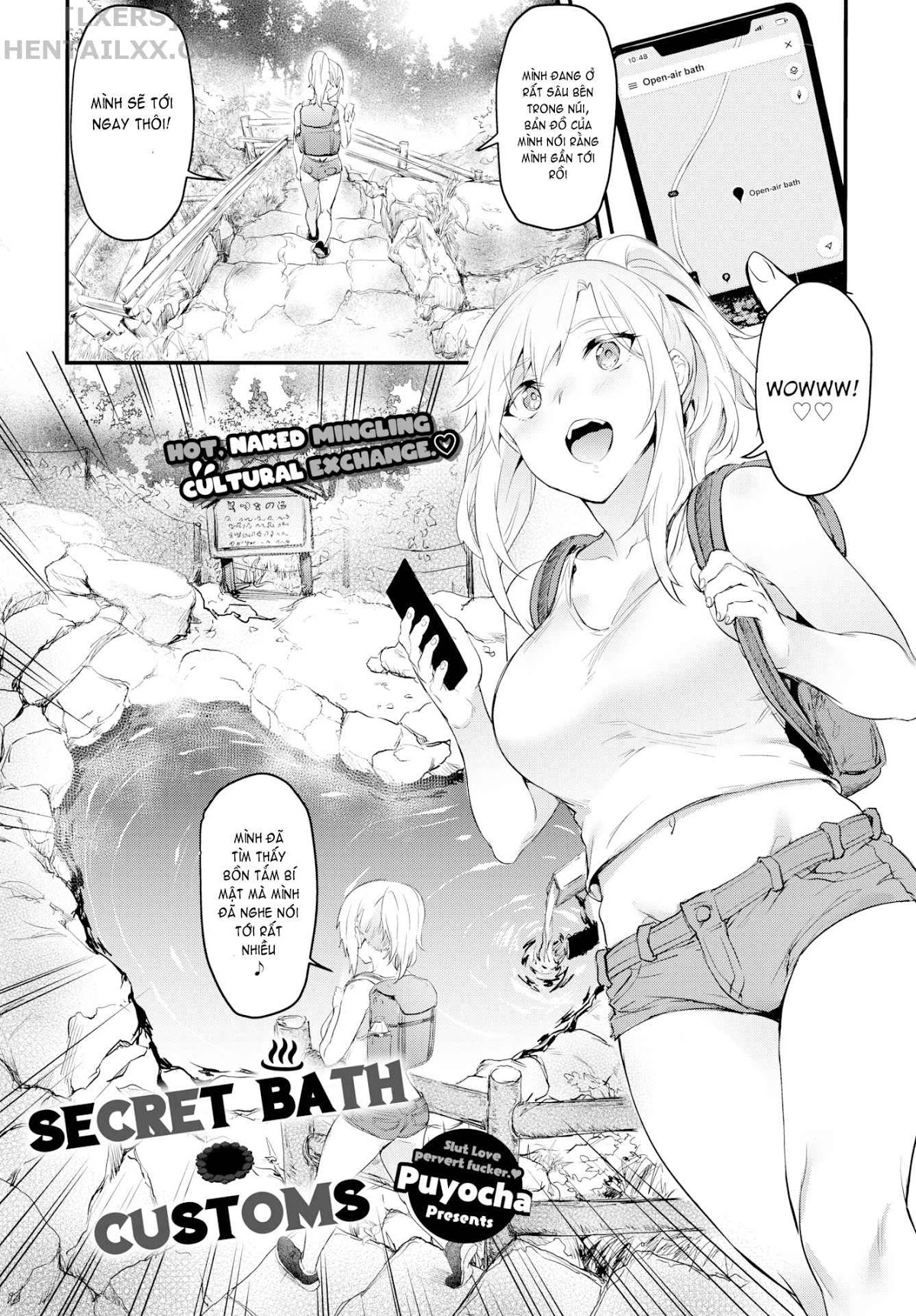 Đọc truyện hentai Onaho Bitch (Trọn bộ) - Chap 9: Secret Bath Customs