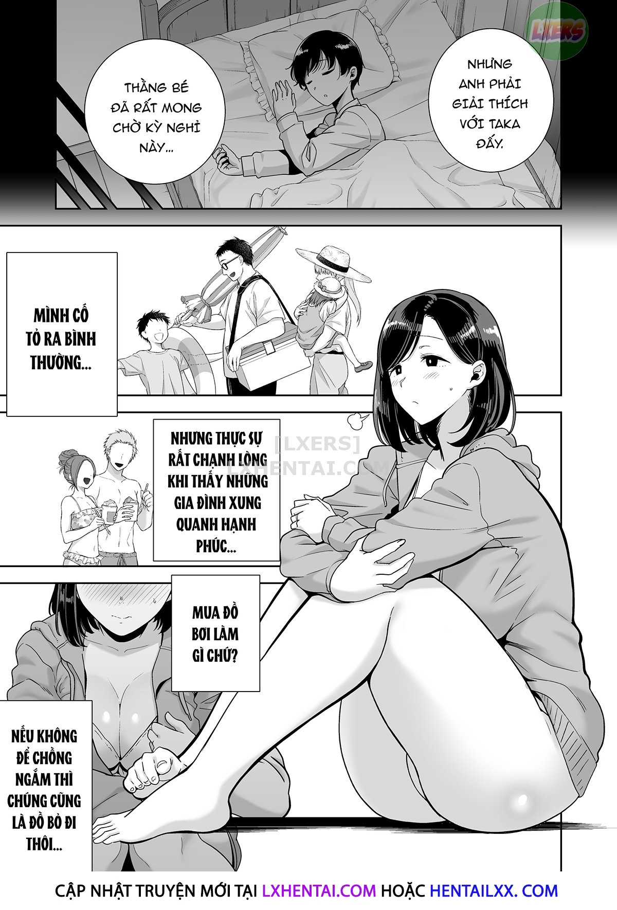 Đọc truyện hentai Natsuzuma ~Natsu, Ryokan, Nanpa Otoko-Tachi Ni Ochita Tsuma~ - Chap 1 - Không che