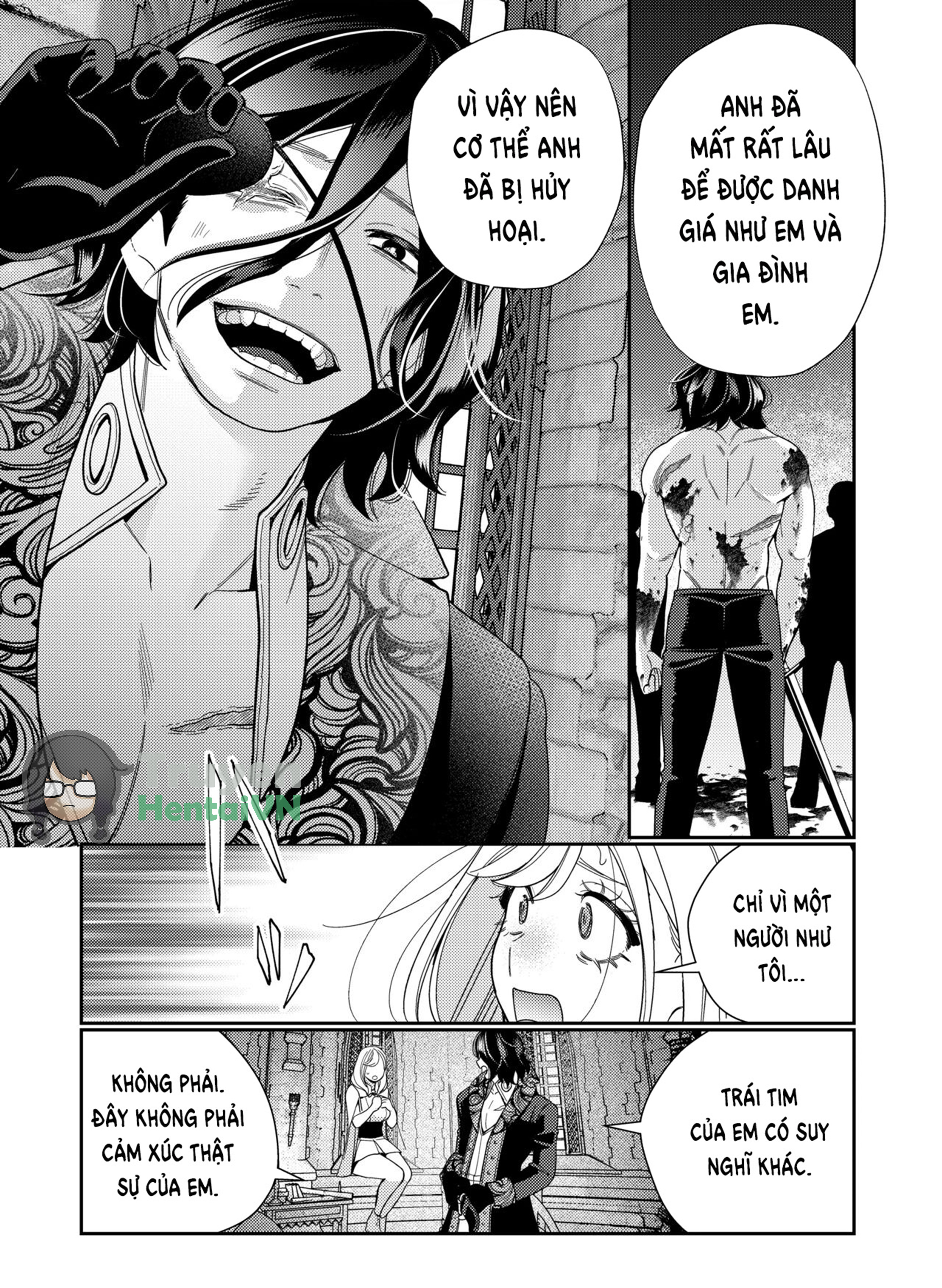 Đọc truyện hentai Seijo wa Tekikoku no Ou ni Otosareru - Oneshot