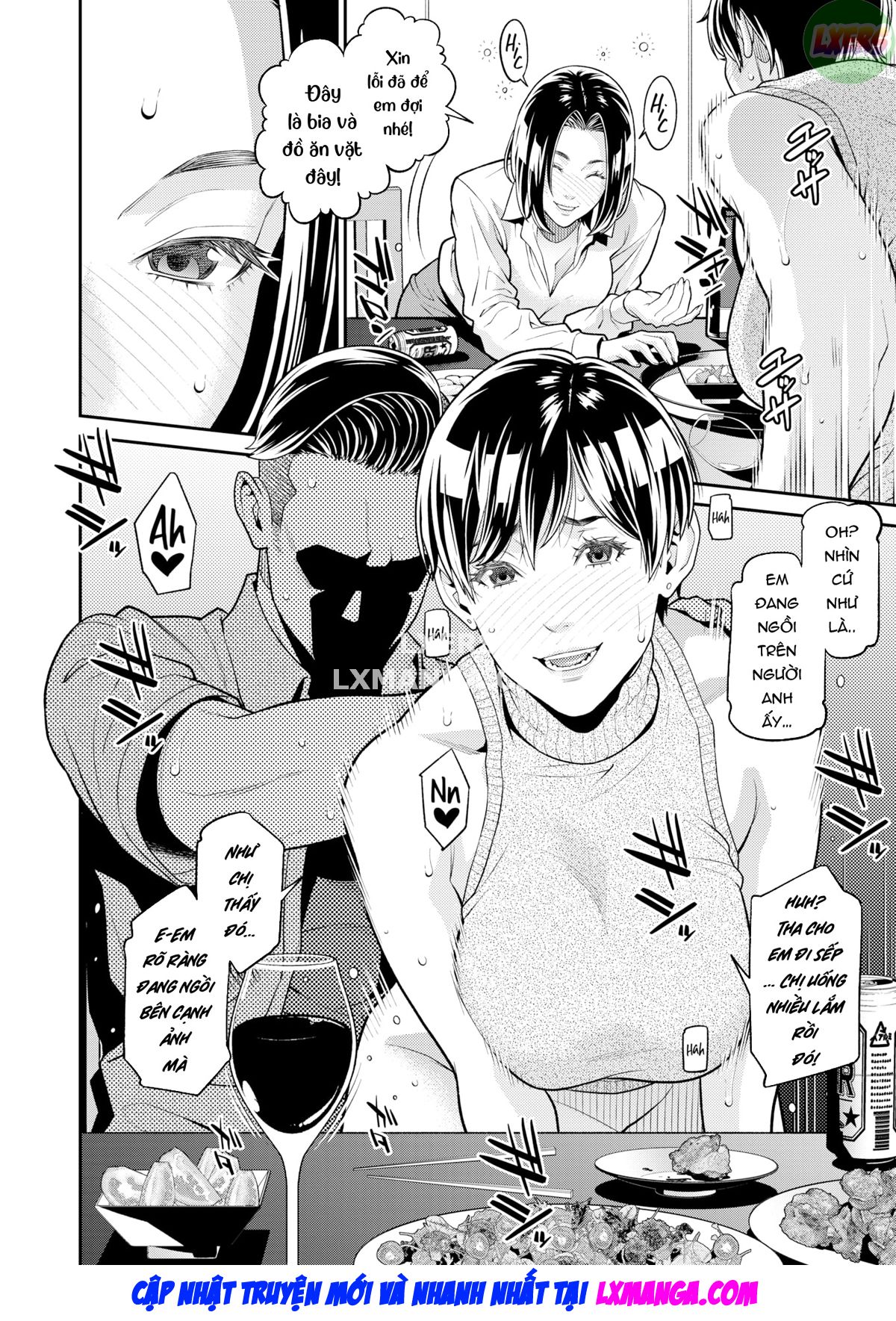 Đọc truyện hentai Cấp dưới được vợ đưa về nhà hóa ra lại là bạn gái cũ - Chap 1