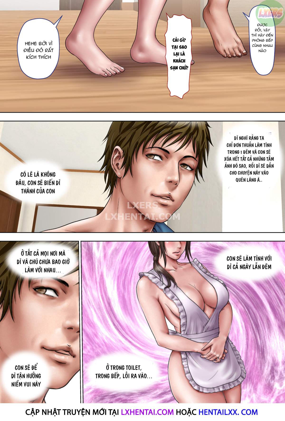 Đọc truyện hentai Thông gian với người dì quyến rũ của tôi - Chap 2 - Không che