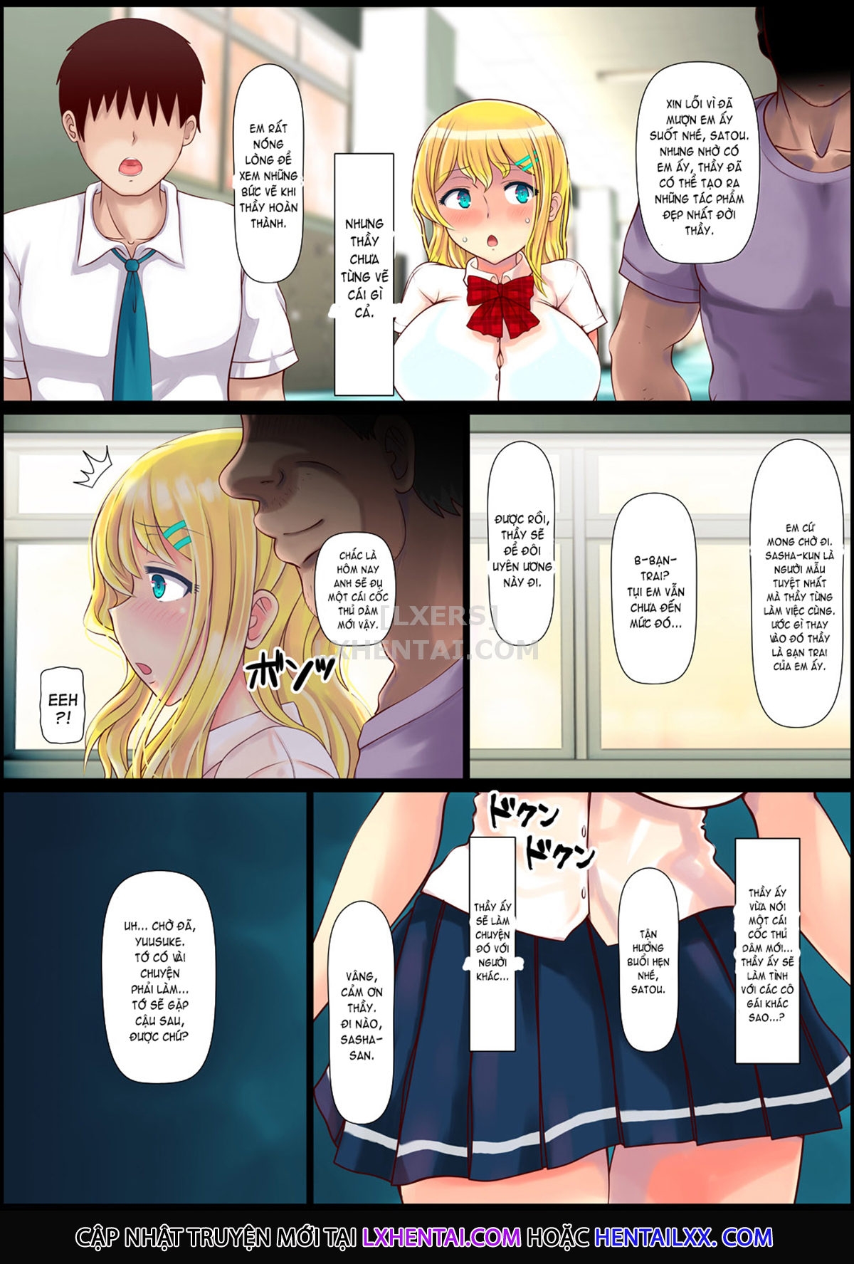 Đọc truyện hentai Blond Joshi Ryuugakusei Tanetsuke Press Namahame Taiken - Oneshot