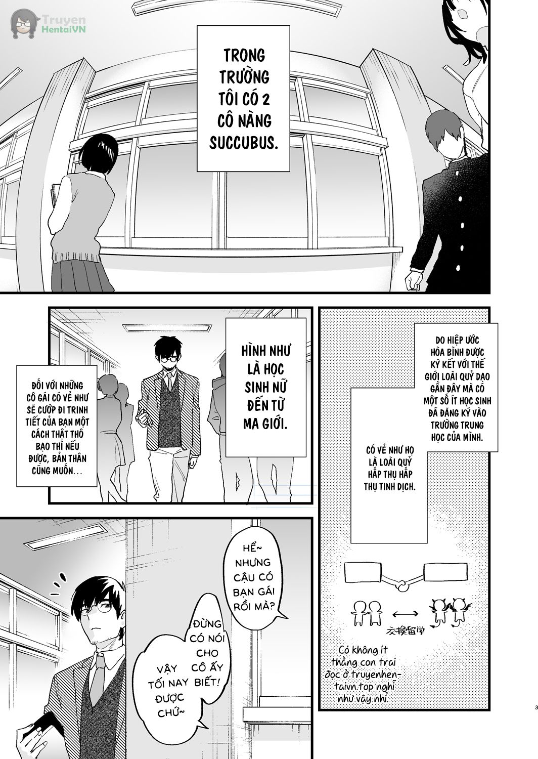 Đọc truyện hentai Koukan Ryuugakusei -Succubus-tachi to Boku - Oneshot