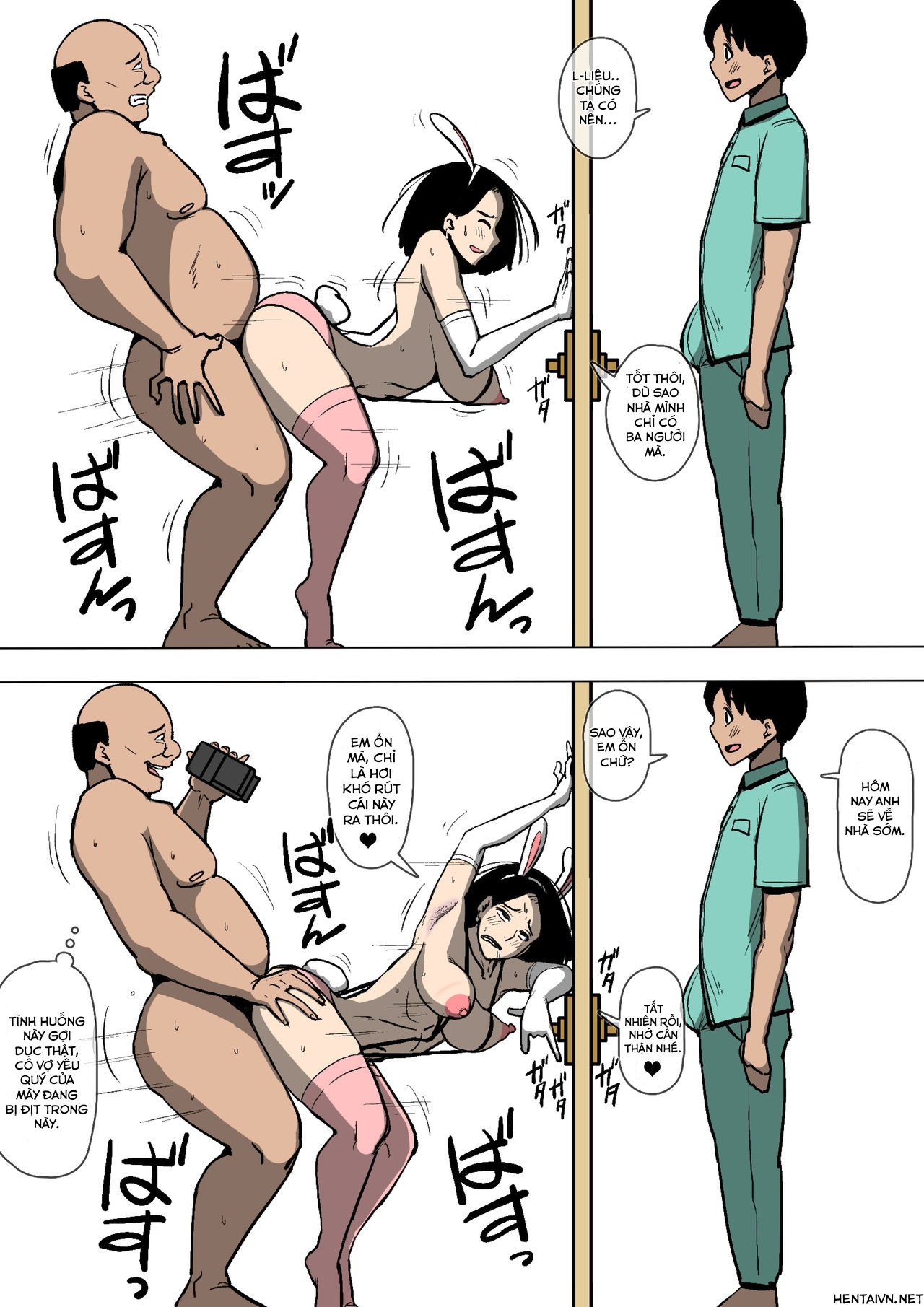 Đọc truyện hentai Tsuma to Gikei ga Katte ni SEX Shiteita - Oneshot