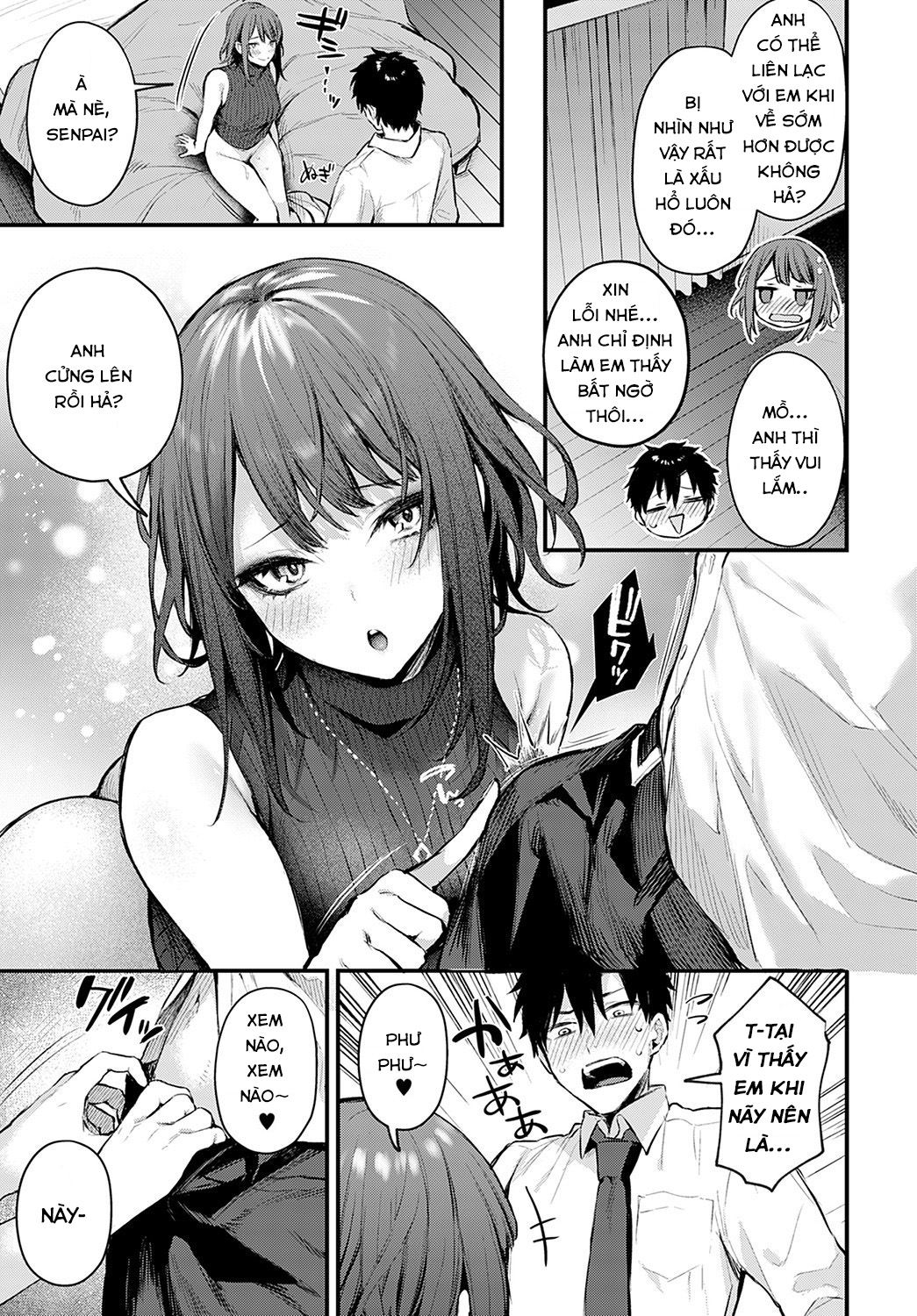 Đọc truyện hentai Machikirenai Kouhai Kanojo Tsujinaka-Chan - Oneshot