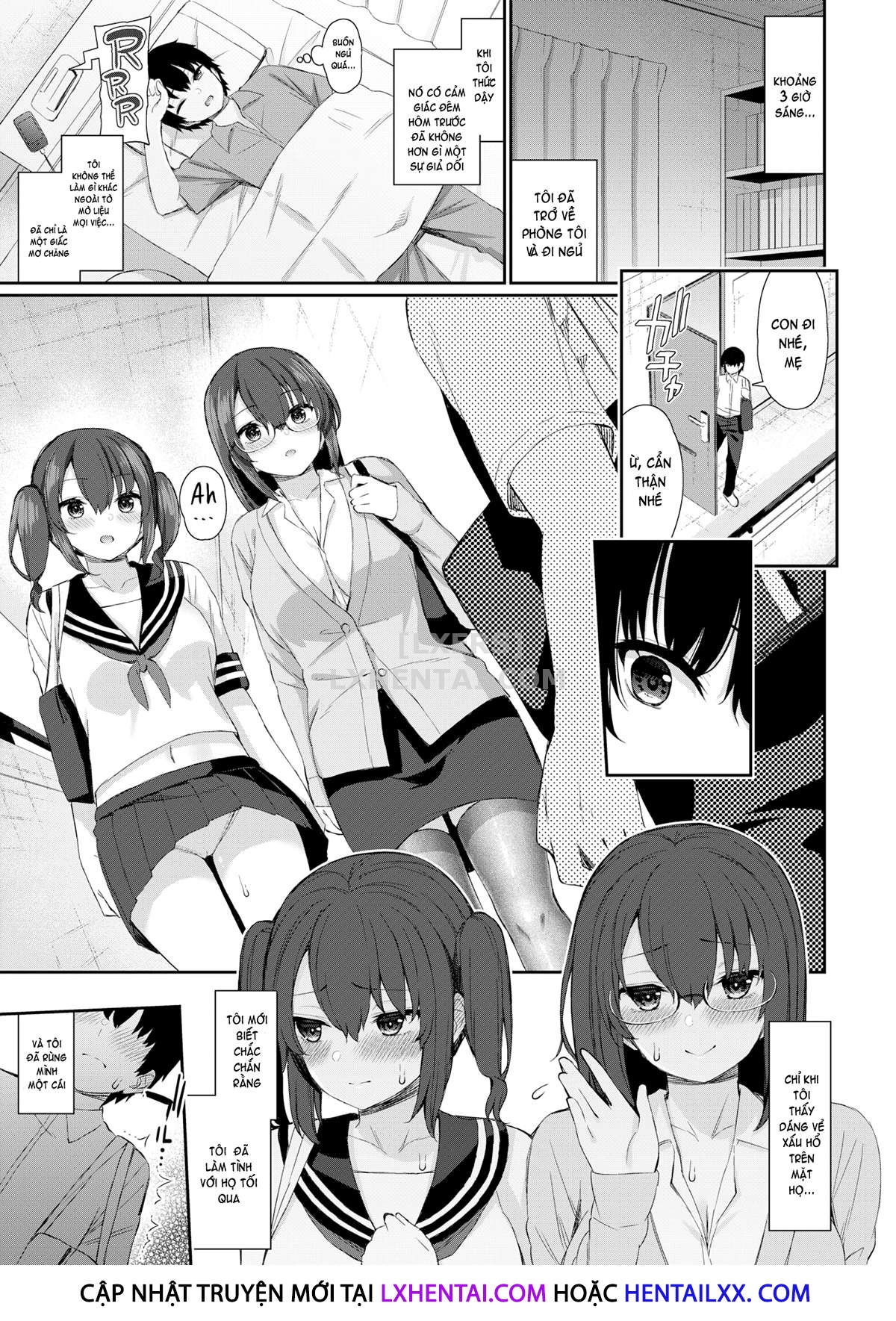 Đọc truyện hentai Teacher & Schoolgirl Sisters - Oneshot
