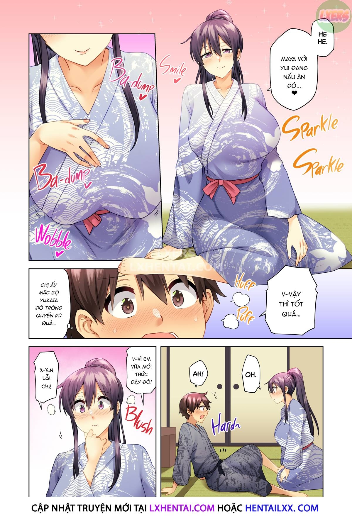 Đọc truyện hentai Onee-chan no Wasuremono o Todoke ni Kita Hazu nanoni - Chap 4