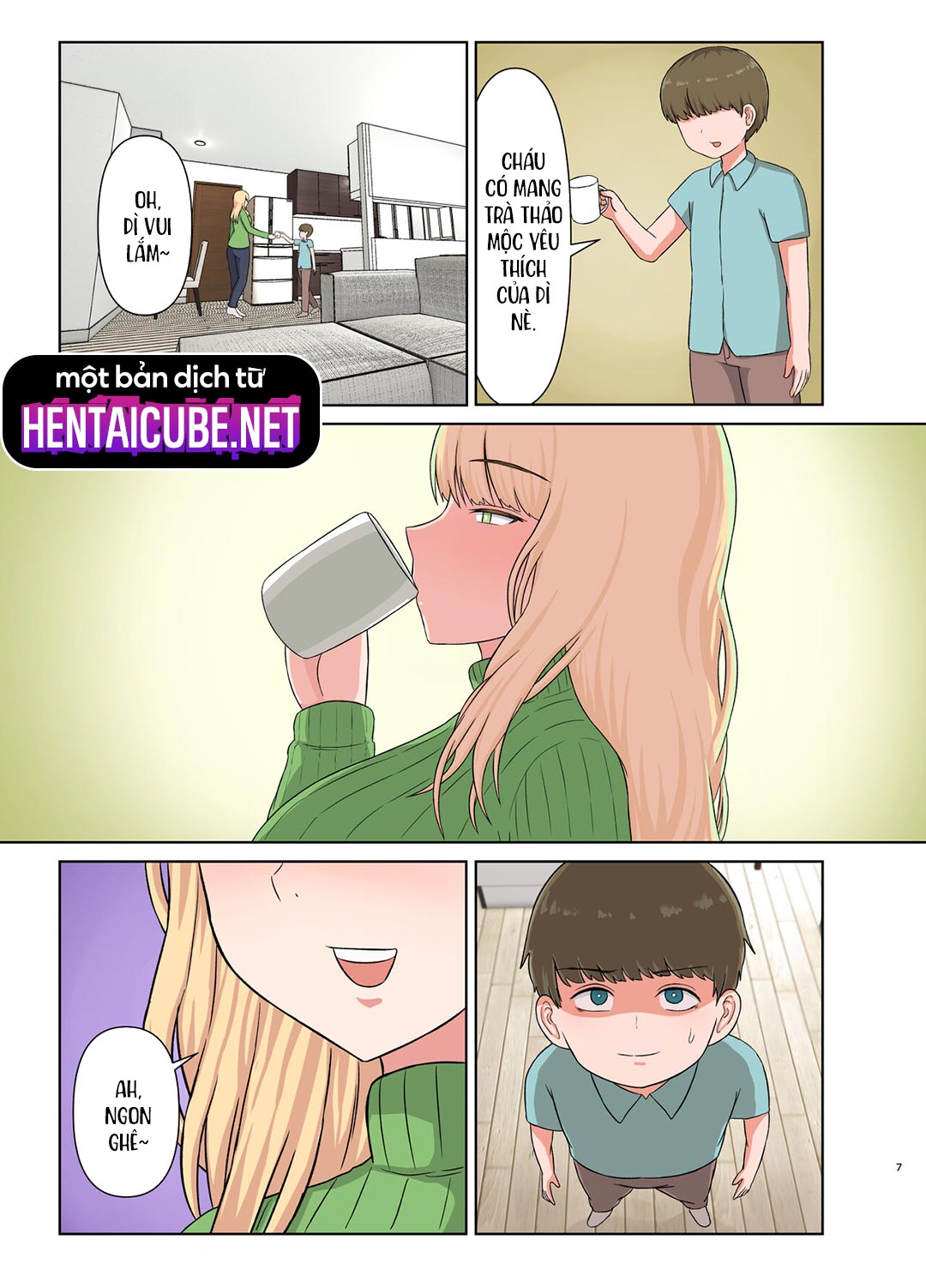 Đọc truyện hentai Hấp diêm người dì tóc vàng đang ngủ say - Oneshot