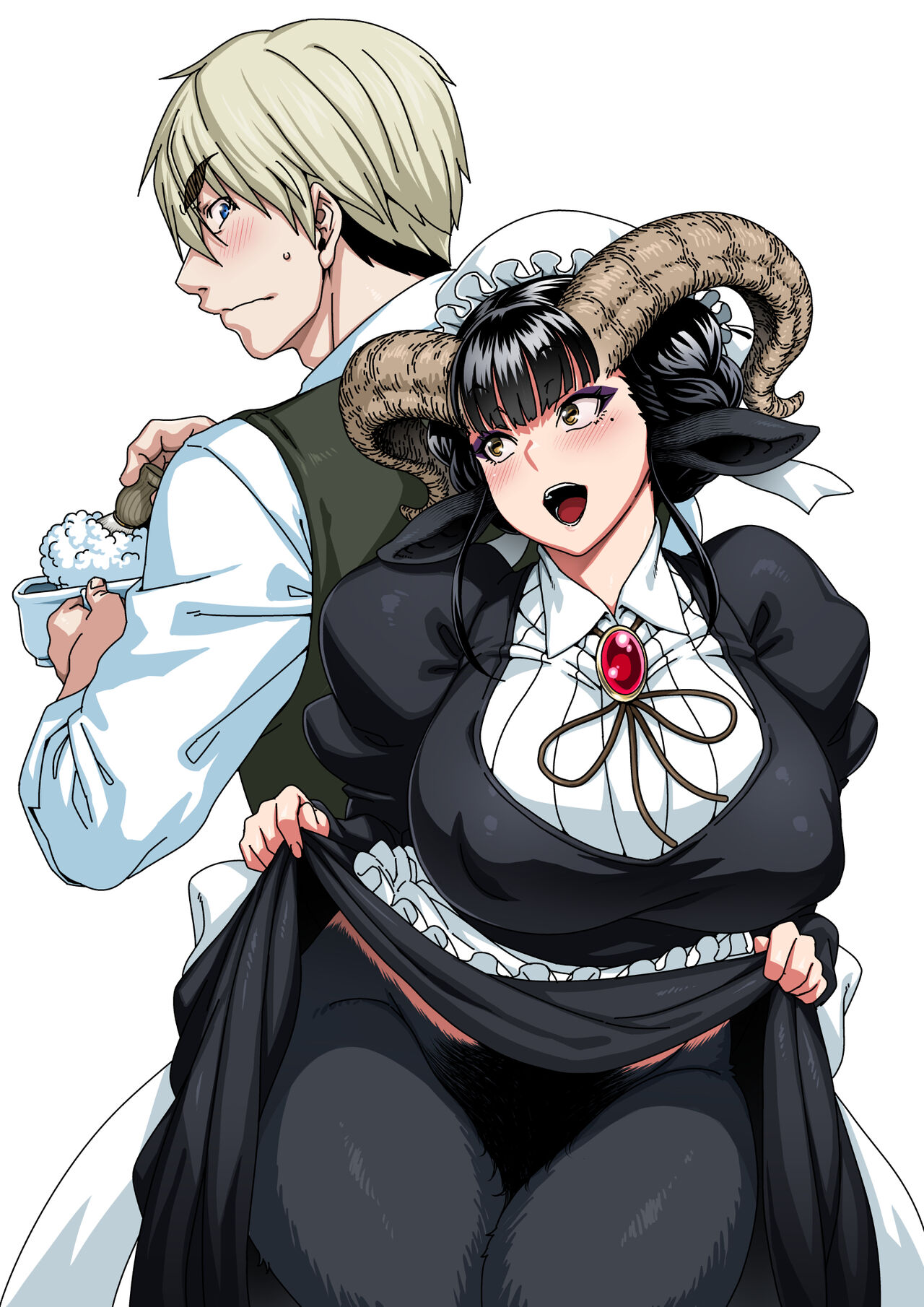 Đọc truyện hentai Chuyện tình lãng mạn của cô hầu gái lắm lông - Oneshot