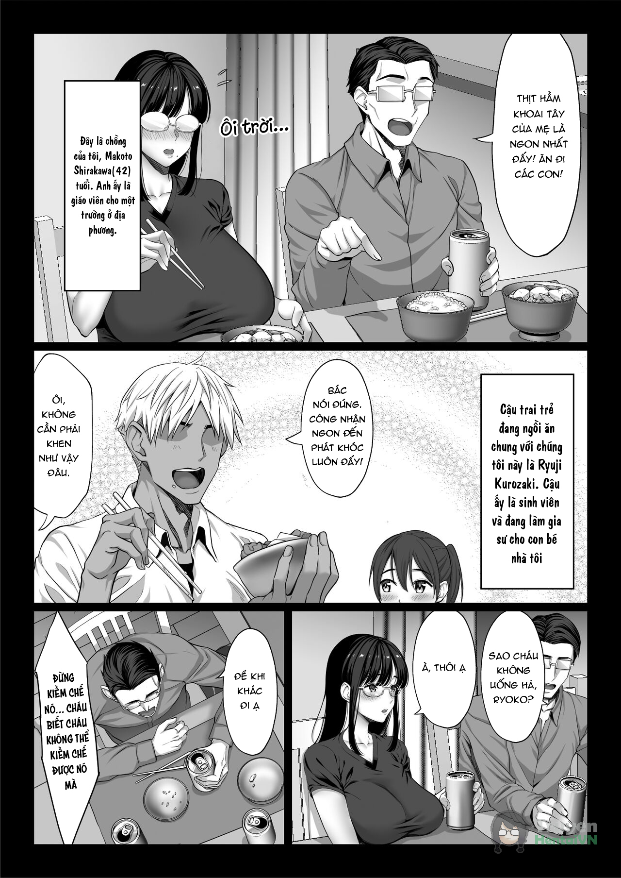 Đọc truyện hentai Jimi na Hitozuma ga Toshishita Chinpo de Maso Ochi suru Hanashi - Oneshot