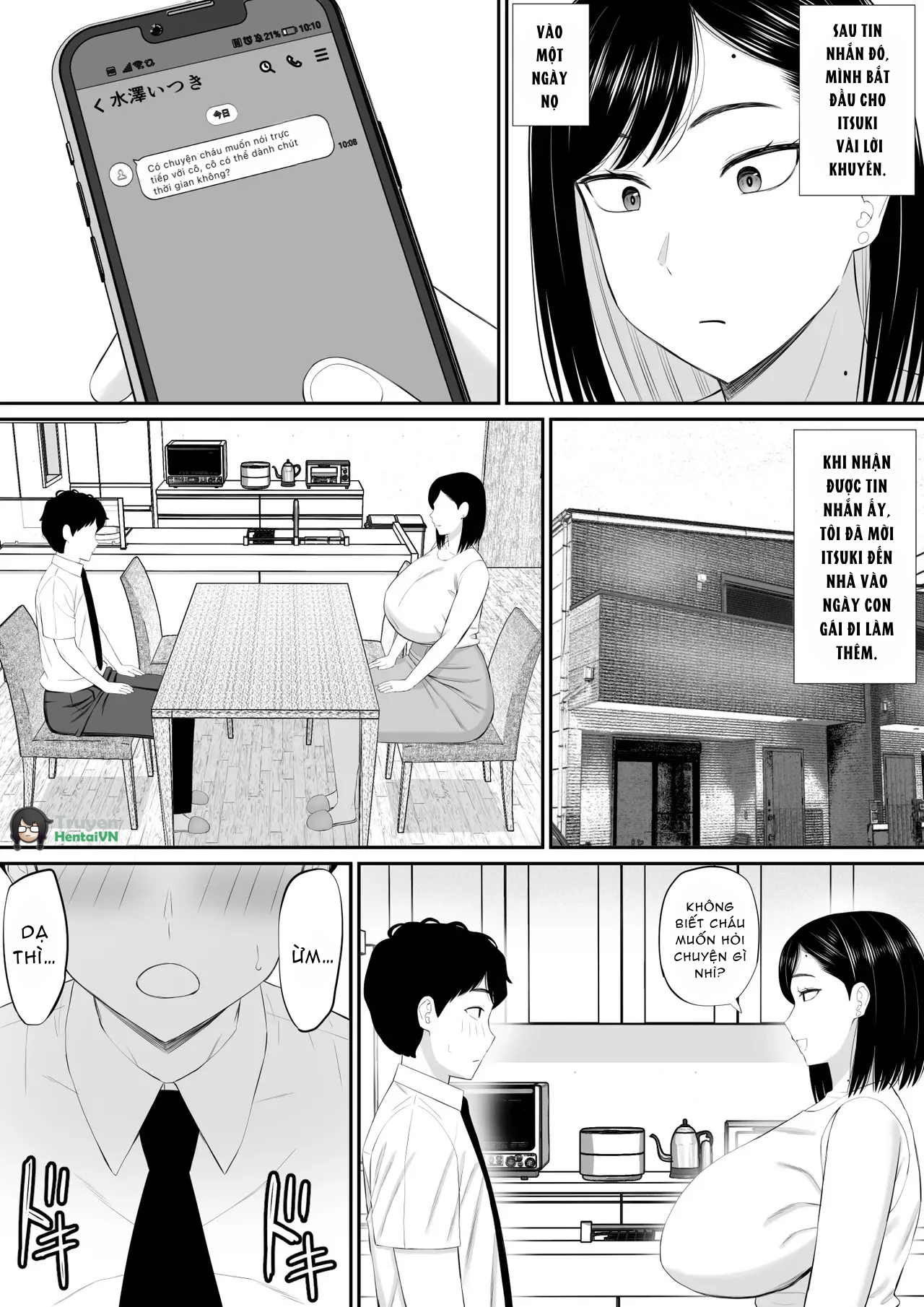 Đọc truyện hentai Sewayaki Kaa-san Musume no Kareshi ni Tanomarete Hitohada Nugu - Oneshot