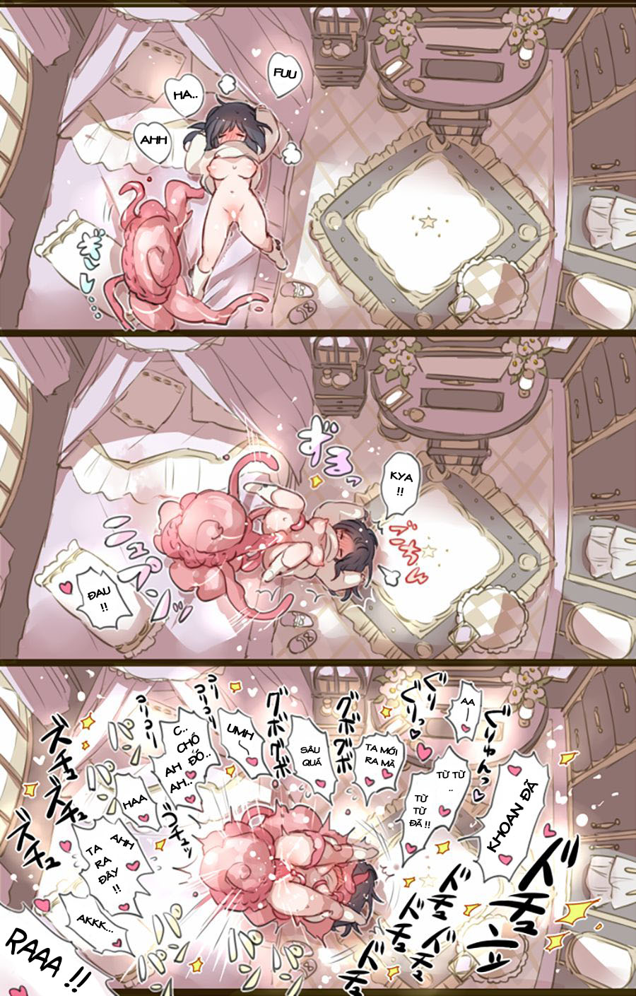 Đọc truyện hentai Ouchi de Yaru Koto Nai node Shokushu Shoukan Shite Ecchi ni Fukeru Mahou Shoujo - Oneshot