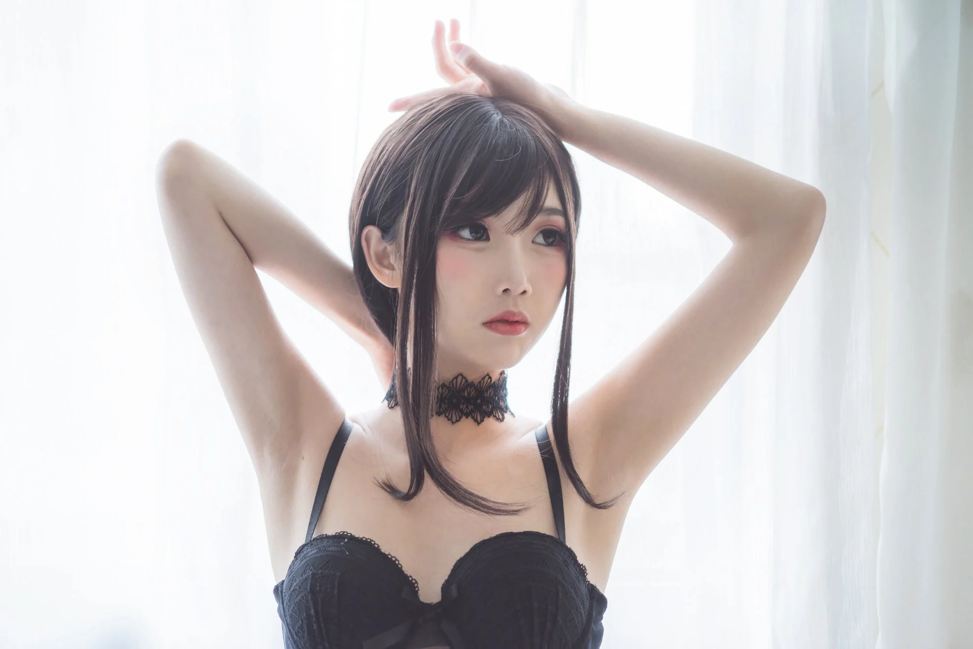 Đọc truyện hentai Tuyển tập Albums siêu phẩm Cosplay - Chap 878 - Noodle Fairy Brain Girl-Black Corset