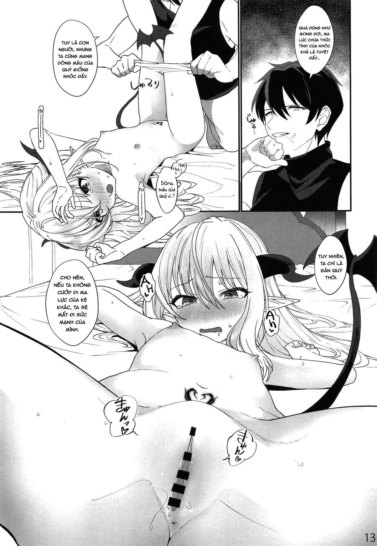 Đọc truyện hentai Yuusha no Dorei Inmon ga Maou no Musume o Youshanaku Osou! - Oneshot