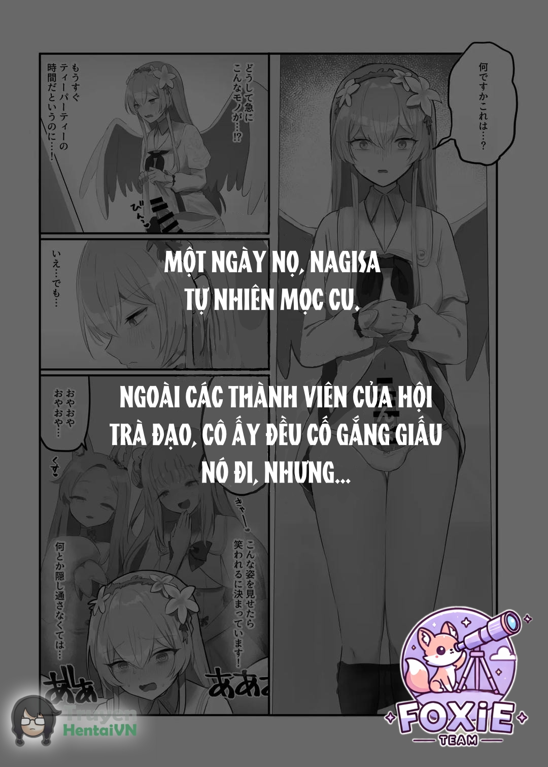 Đọc truyện hentai Futanari Tea Party Dosukebe Tougijou Nagisa VS Sisterhood + Kyuugo Kishidan (Blue Archive) - Oneshot