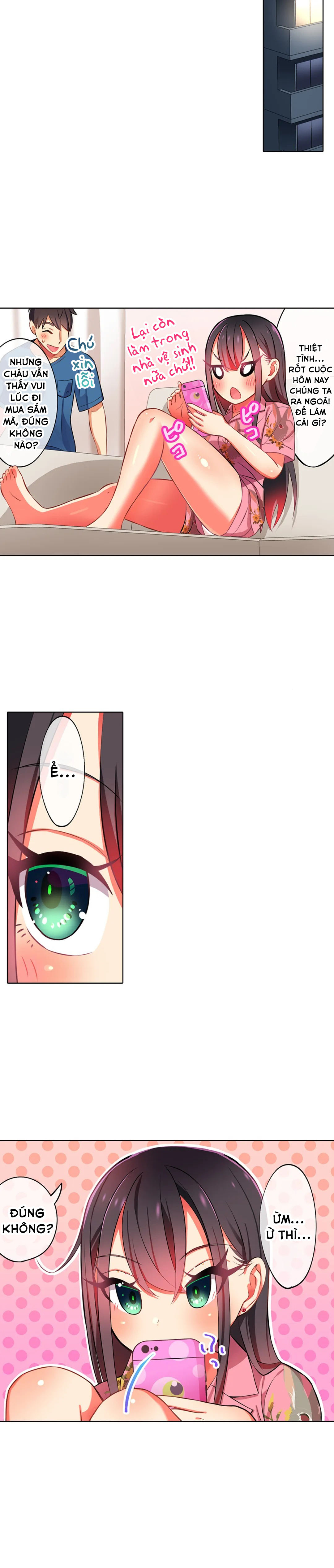 Đọc truyện hentai Chơi cháu gái tại bữa tiệc đồ ngủ! - Chap 24: Chơi cháu gái trong... nhà vệ sinh?!