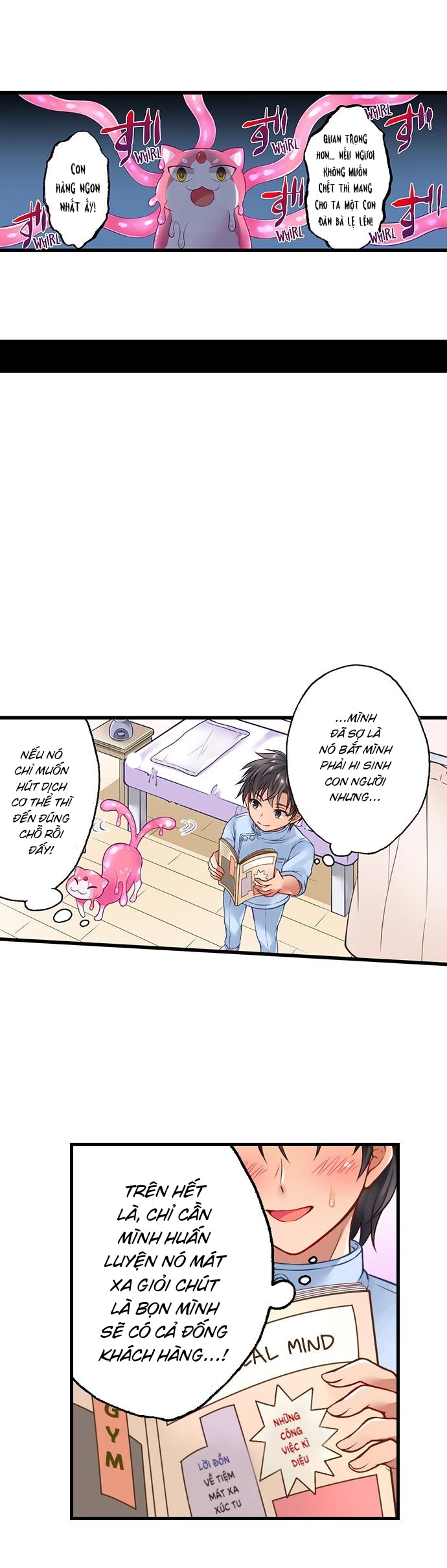 Đọc truyện hentai Tiệm Mát Xa Xúc Tu - Chap 1 - Nhặt Được Một Con Quái!?