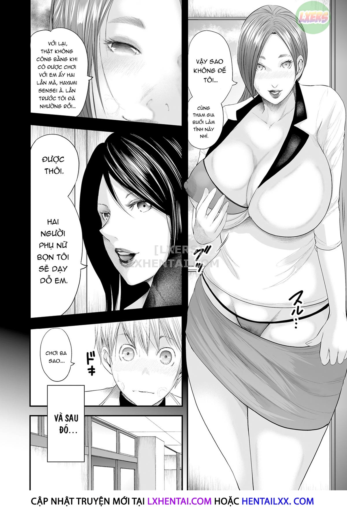 Đọc truyện hentai Jokyoshi Go-nin to Boku 1-ri - Chap 3 - Chơi ba
