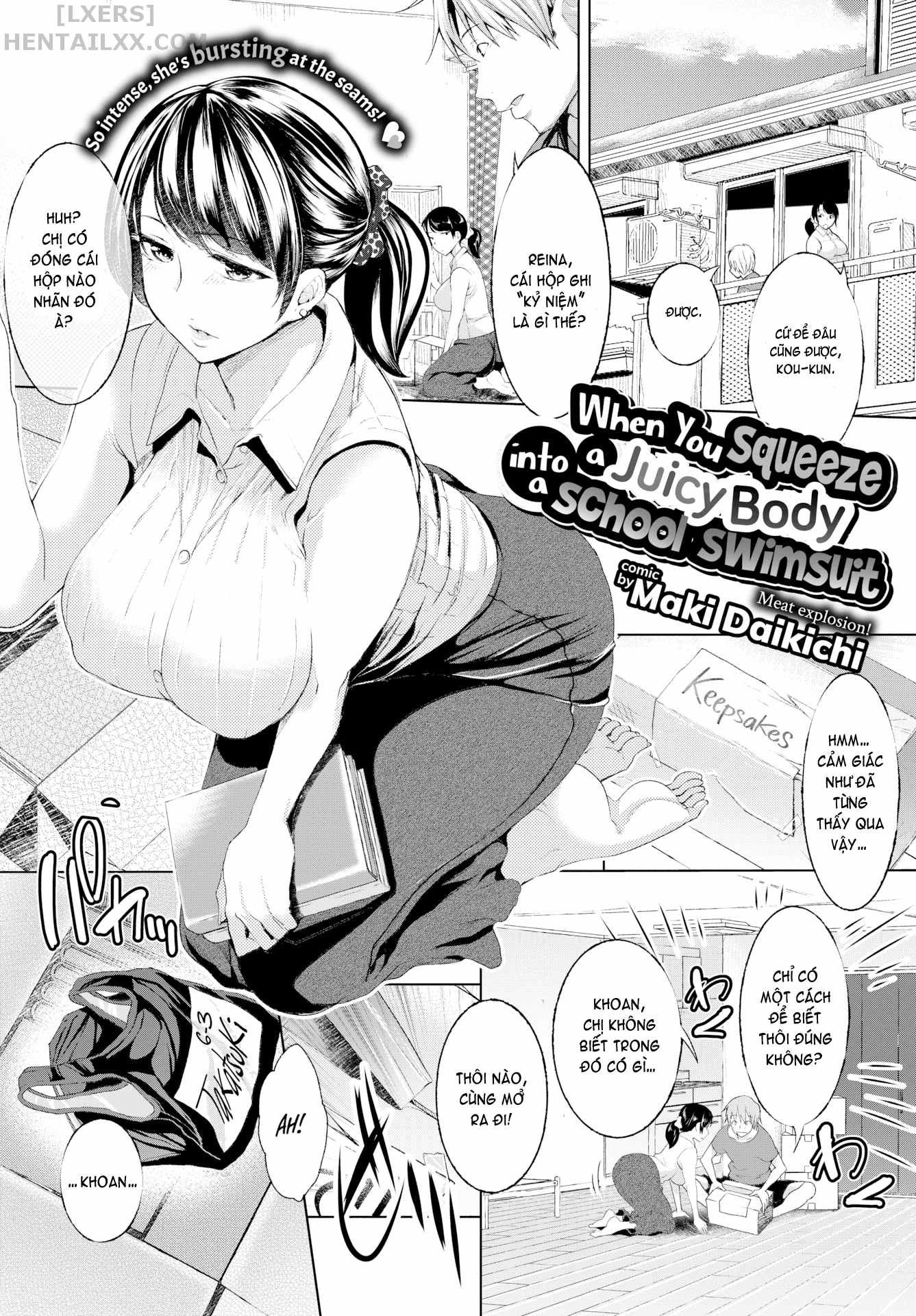 Đọc truyện hentai When You Squeeze a Juicy Body into a School Swimsuit - Oneshot