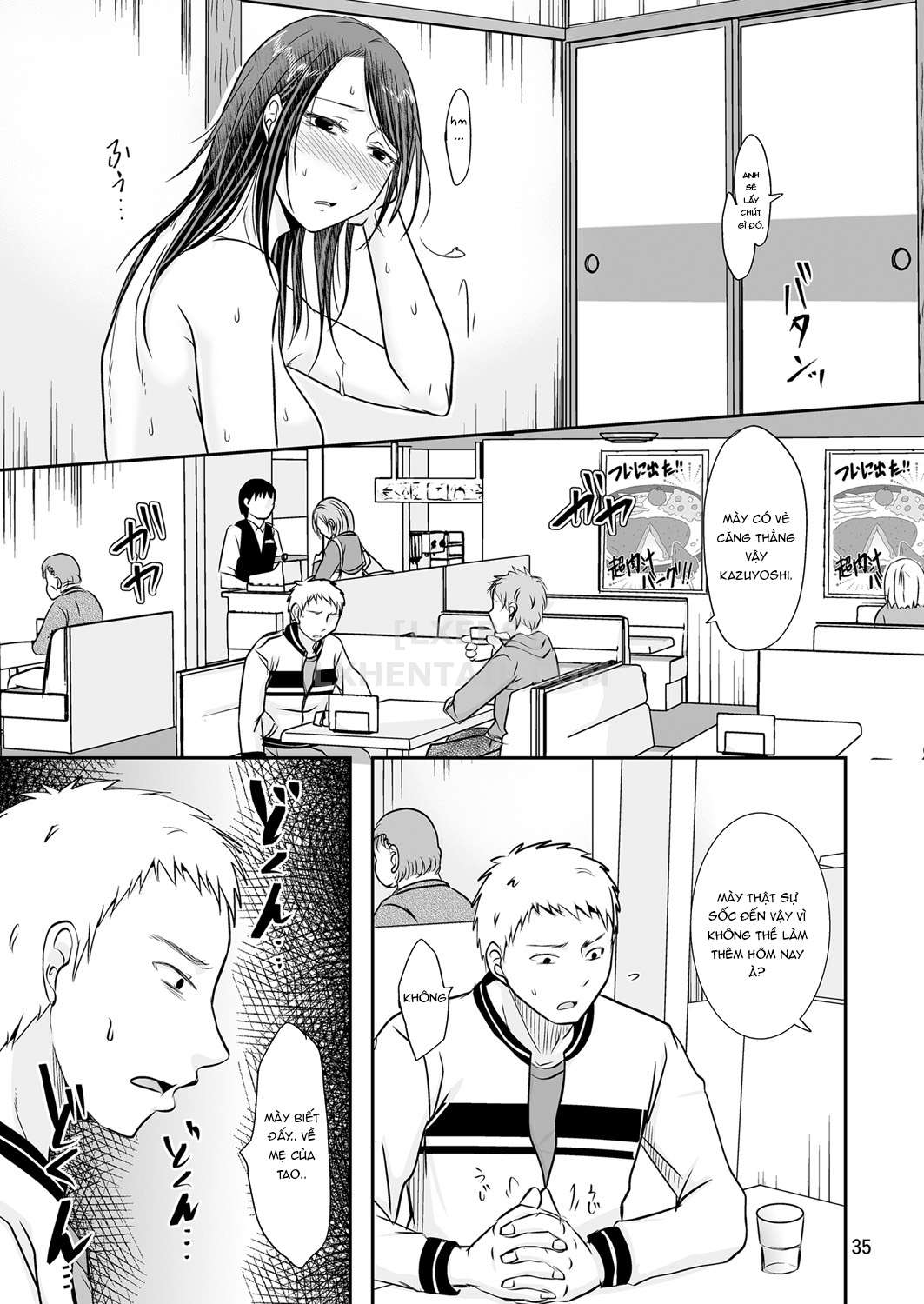 Đọc truyện hentai Uchi Ni Hayaku Kaettara - Oneshot