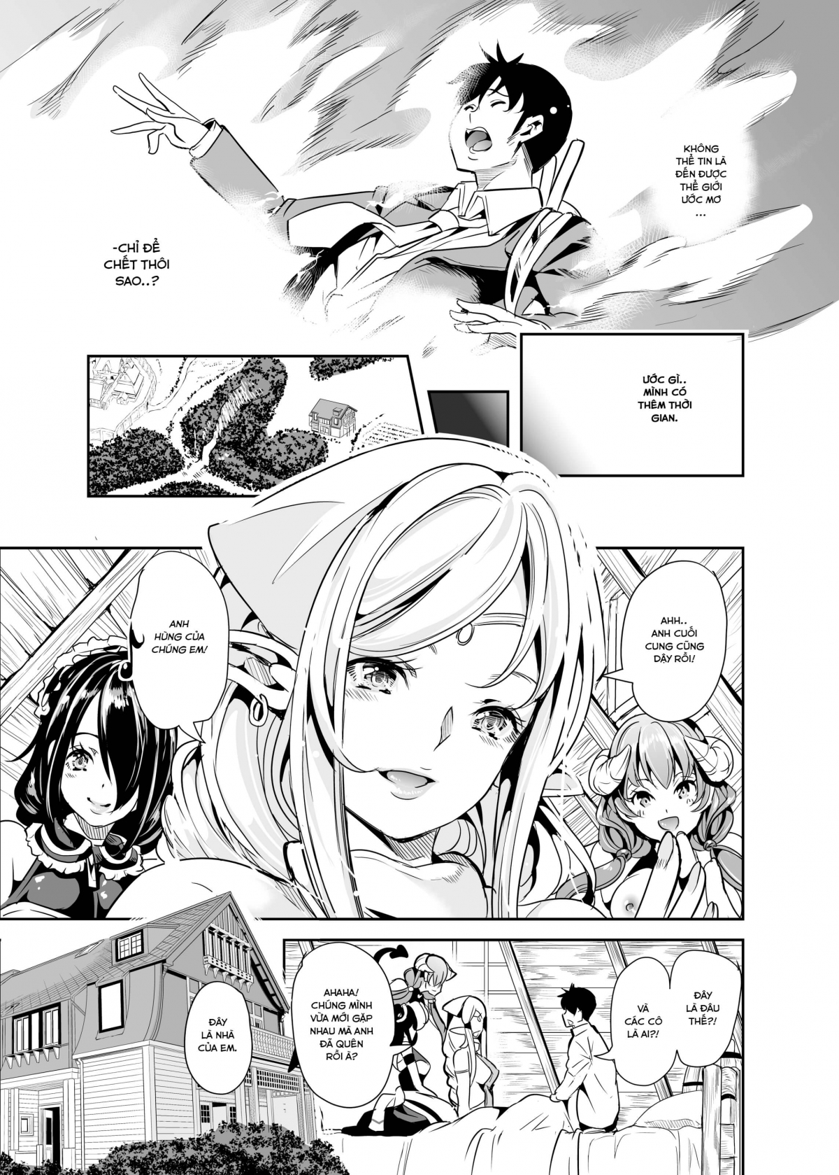 Đọc truyện hentai Dàn Harem tại dị giới - Chap 1