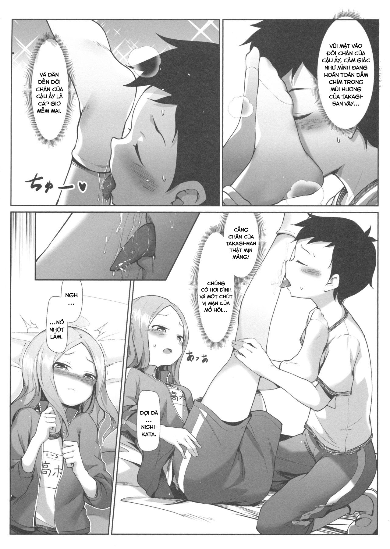 Đọc truyện hentai Hòa quyện cùng vị mồ hôi của Takagi-san - Oneshot