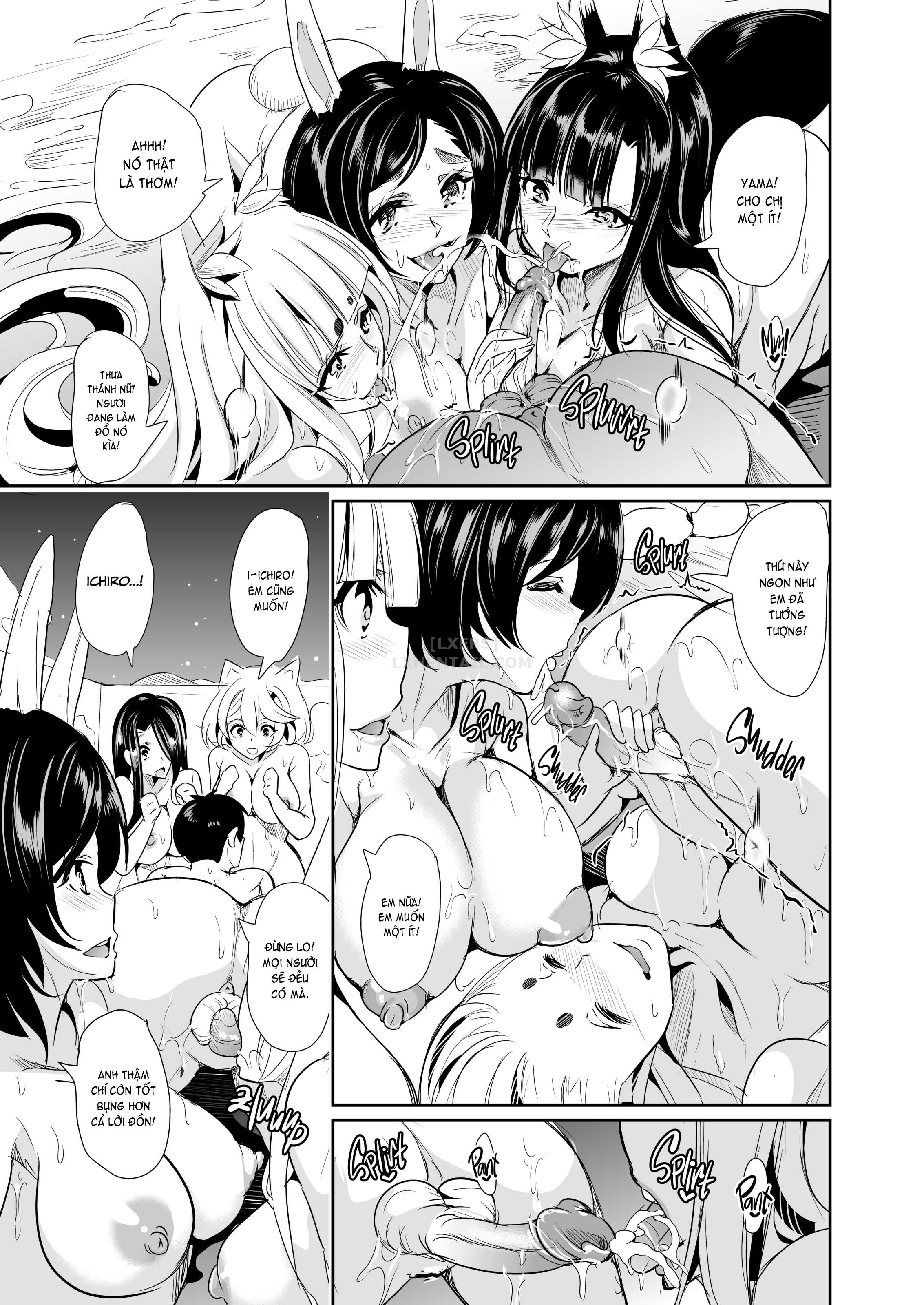 Đọc truyện hentai My Harem in Another World Collection - Chap 6 - Hot, Steamy Bath! Fluffy ❤️ Fucking